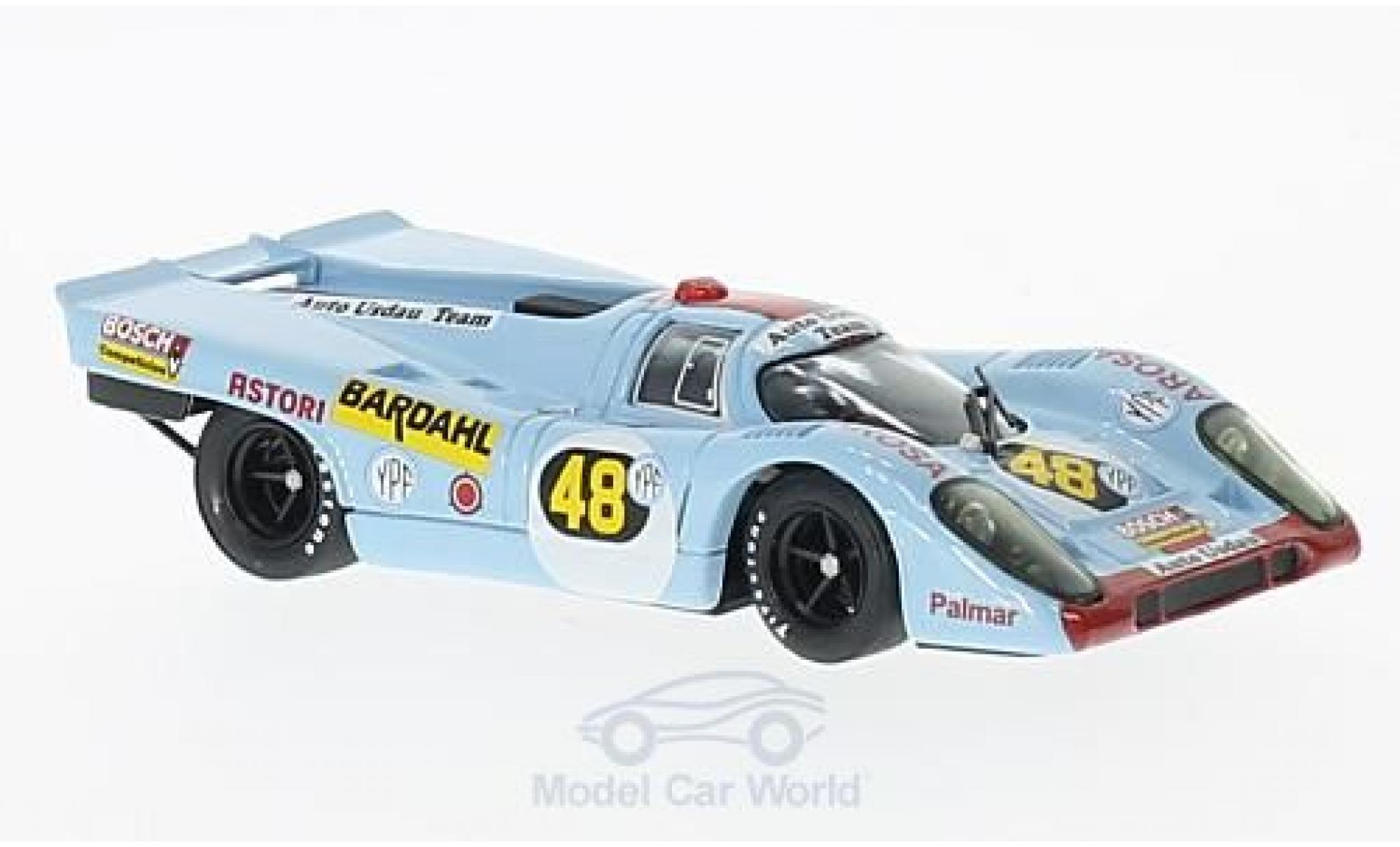Porsche 917 1971 1/43 Brumm K No.48 Team Auto Usdau 1000 Km Buenos Aires 1971 R.Joest/A. Monguzzi modellino in miniatura