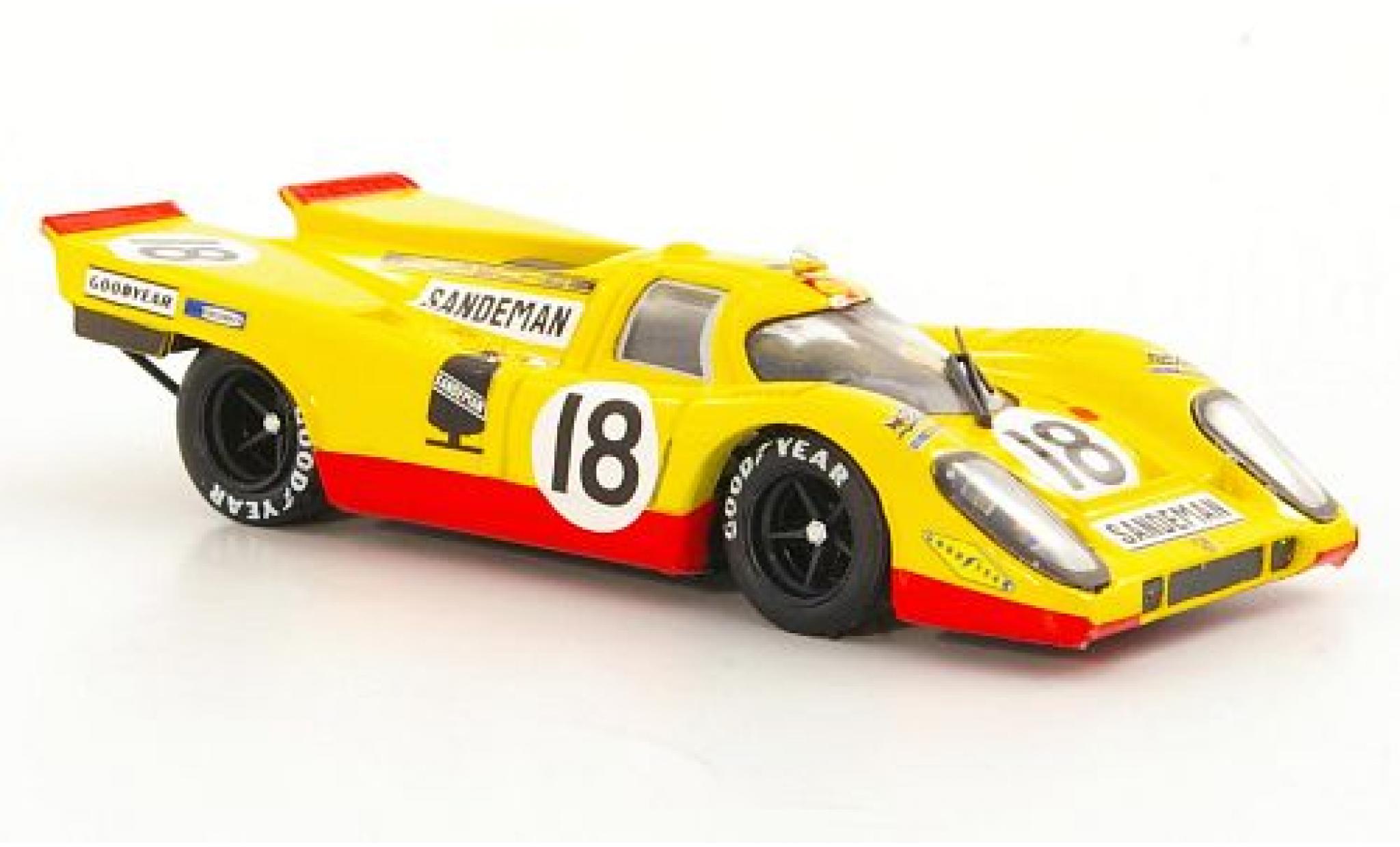 Porsche 917 1970 1/43 Brumm K RHD No.18 David Piper Racing Sandeman 24h Le Mans 1970 D.Piper/G.van Lennep modellino in miniatura