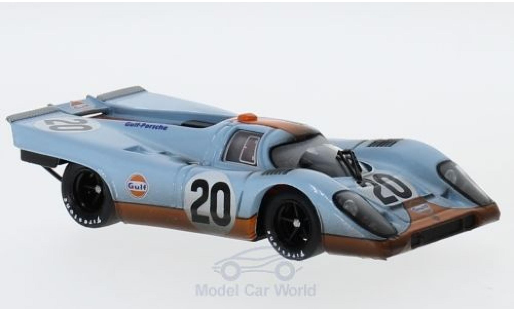 Porsche 917 1970 1/43 Brumm K RHD No.20 JWA-Gulf Racing Team Gulf 24h Le Mans 1970 mit Rennspuren J.Siffert/B.Redman modellino in miniatura