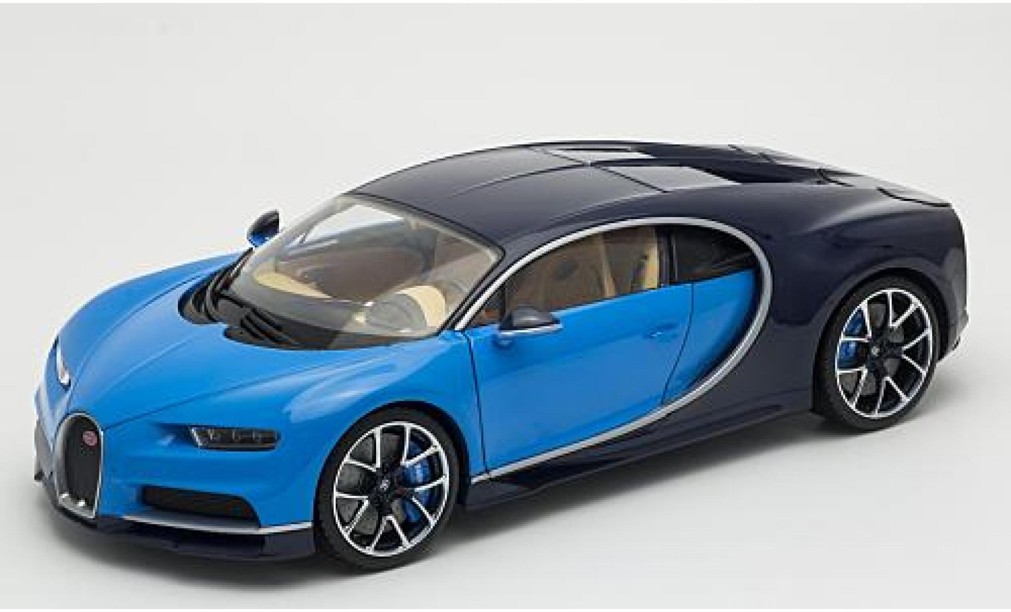 Bugatti Chiron 1/18 Welly blau 1:18 modellino in miniatura
