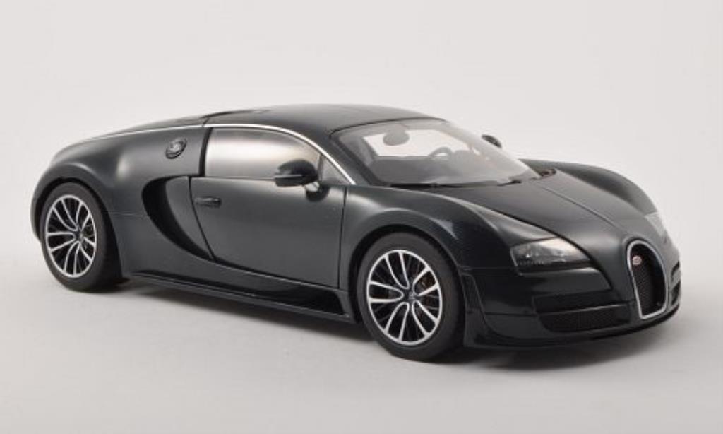 Bugatti Veyron 16.4 1/18 Autoart 16.4 Super Sport carbon-blu 2010 modellino in miniatura