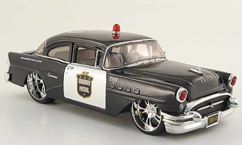Buick Century 1/24 Maisto Highway Patrol nero/bianco (1:26) 1955 modellino in miniatura