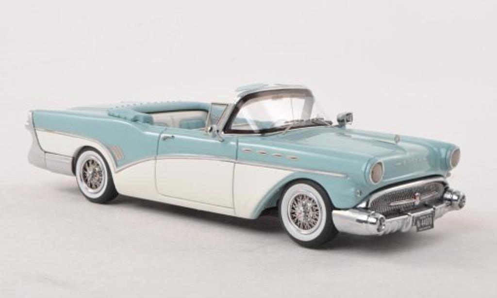 Buick Roadmaster 1/43 Neo Convertibile blu-grigio/bianco 1957 modellino in miniatura