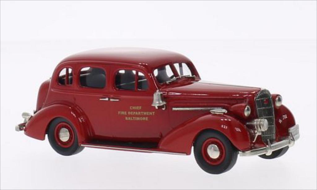 Buick Special 1/43 Brooklin Sedan Baltimore Fire Chief rosso 1936 modellino in miniatura