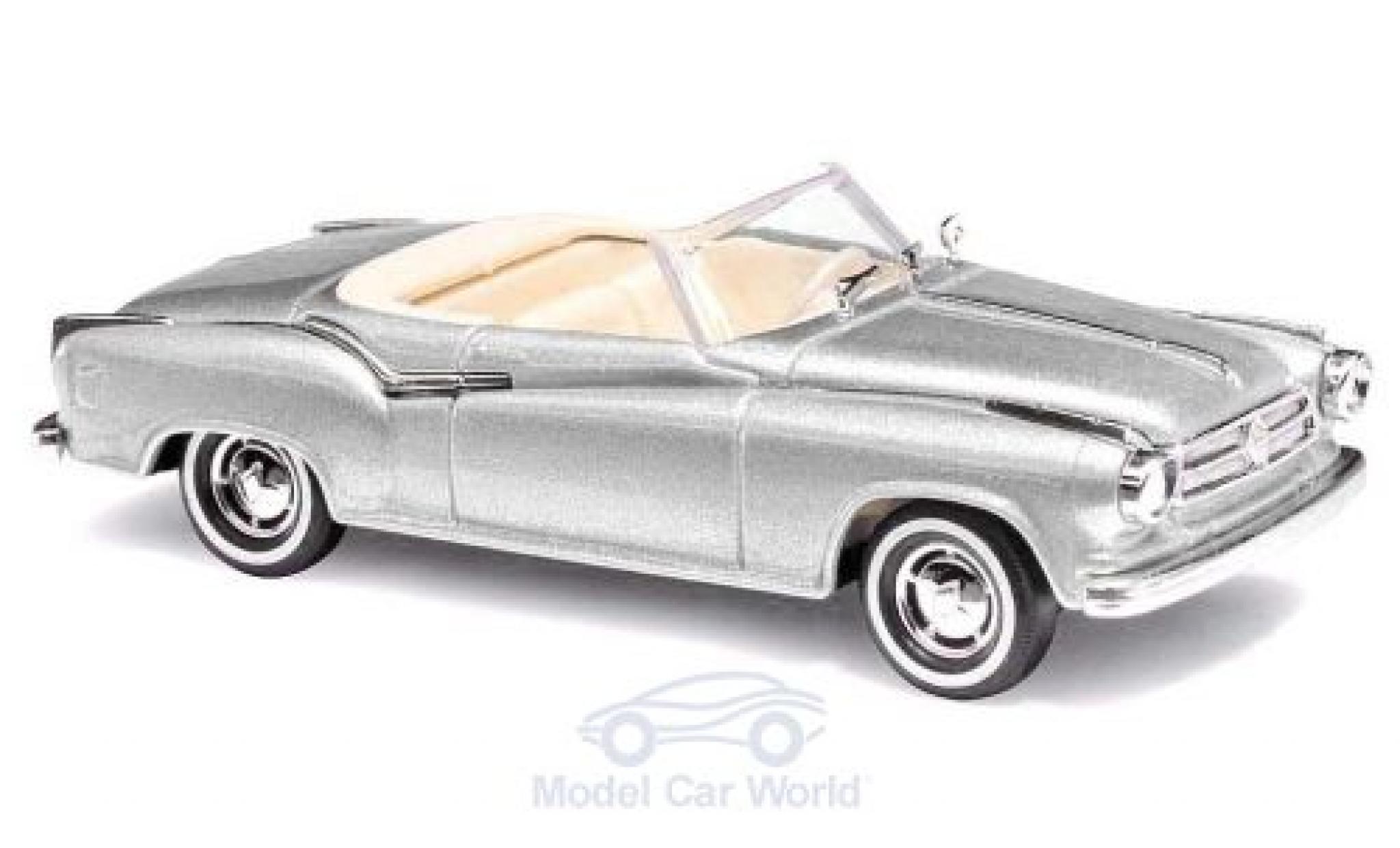 Borgward Isabella 1/87 Busch Cabriolet grigio 1958 modellino in miniatura
