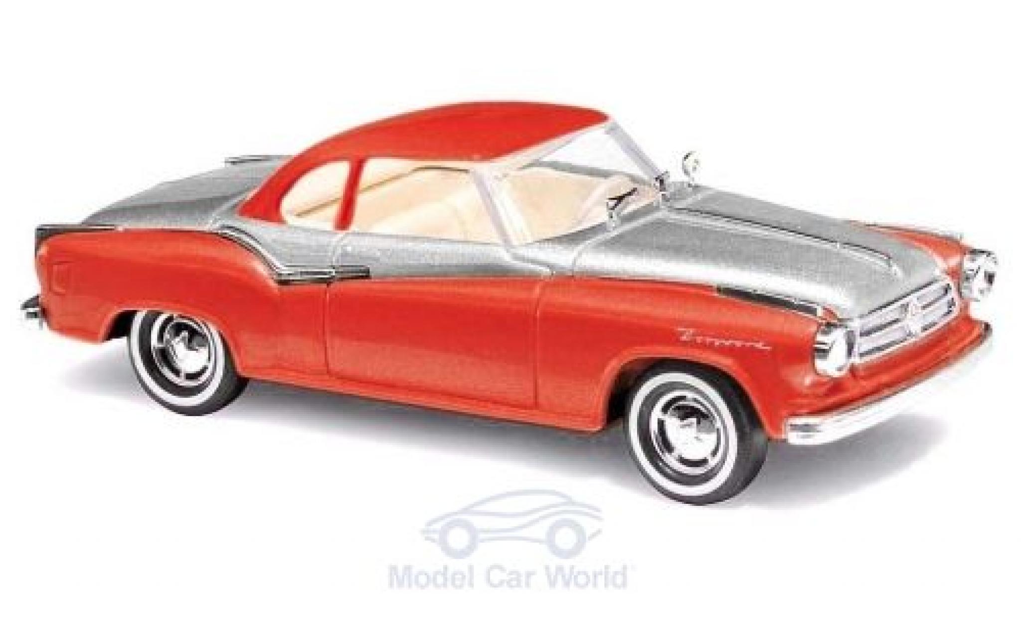 Borgward Isabella 1/87 Busch rosso/grigio modellino in miniatura