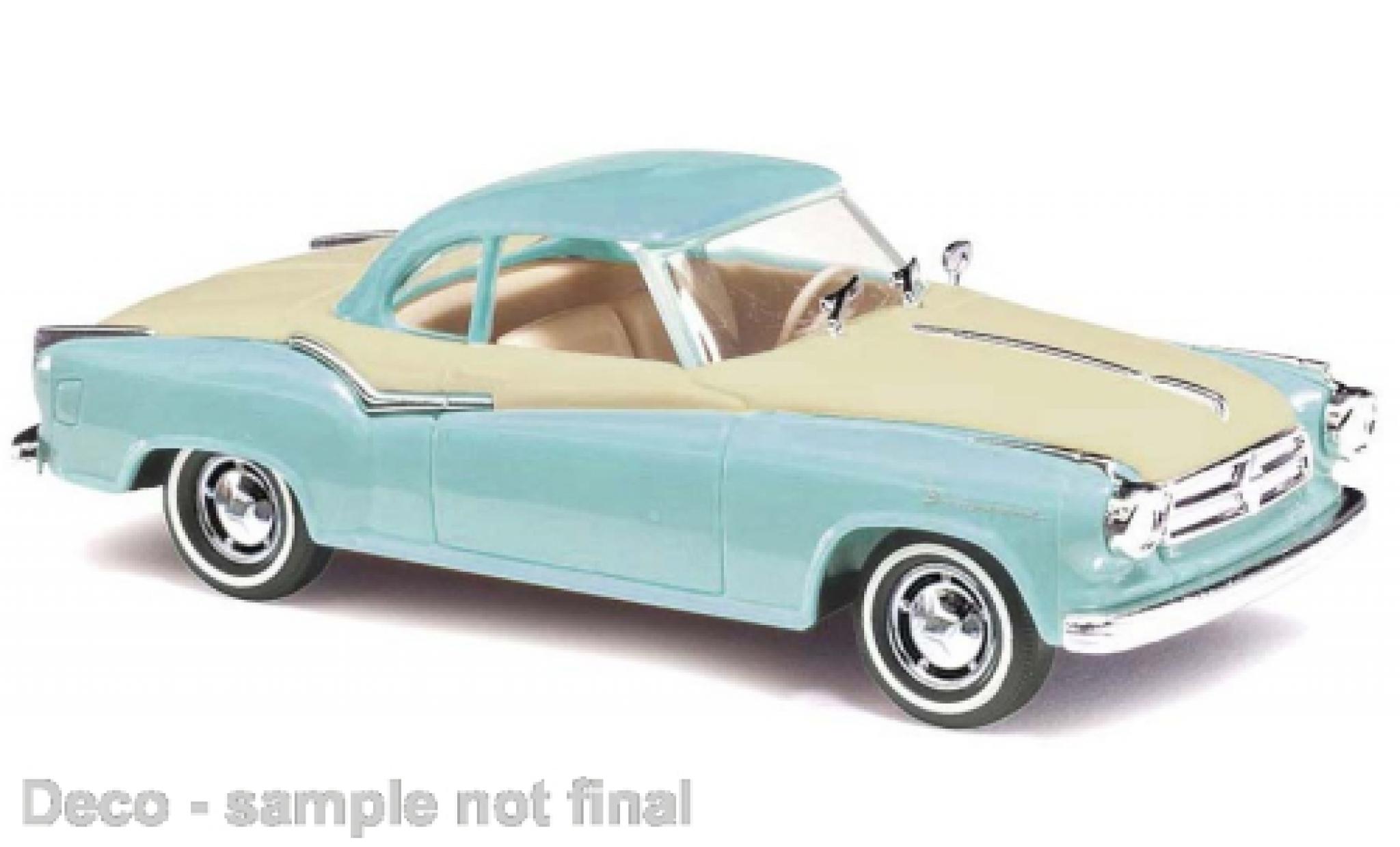 Borgward Isabella 1/87 Busch Coupe blu clair/beige clair modellino in miniatura