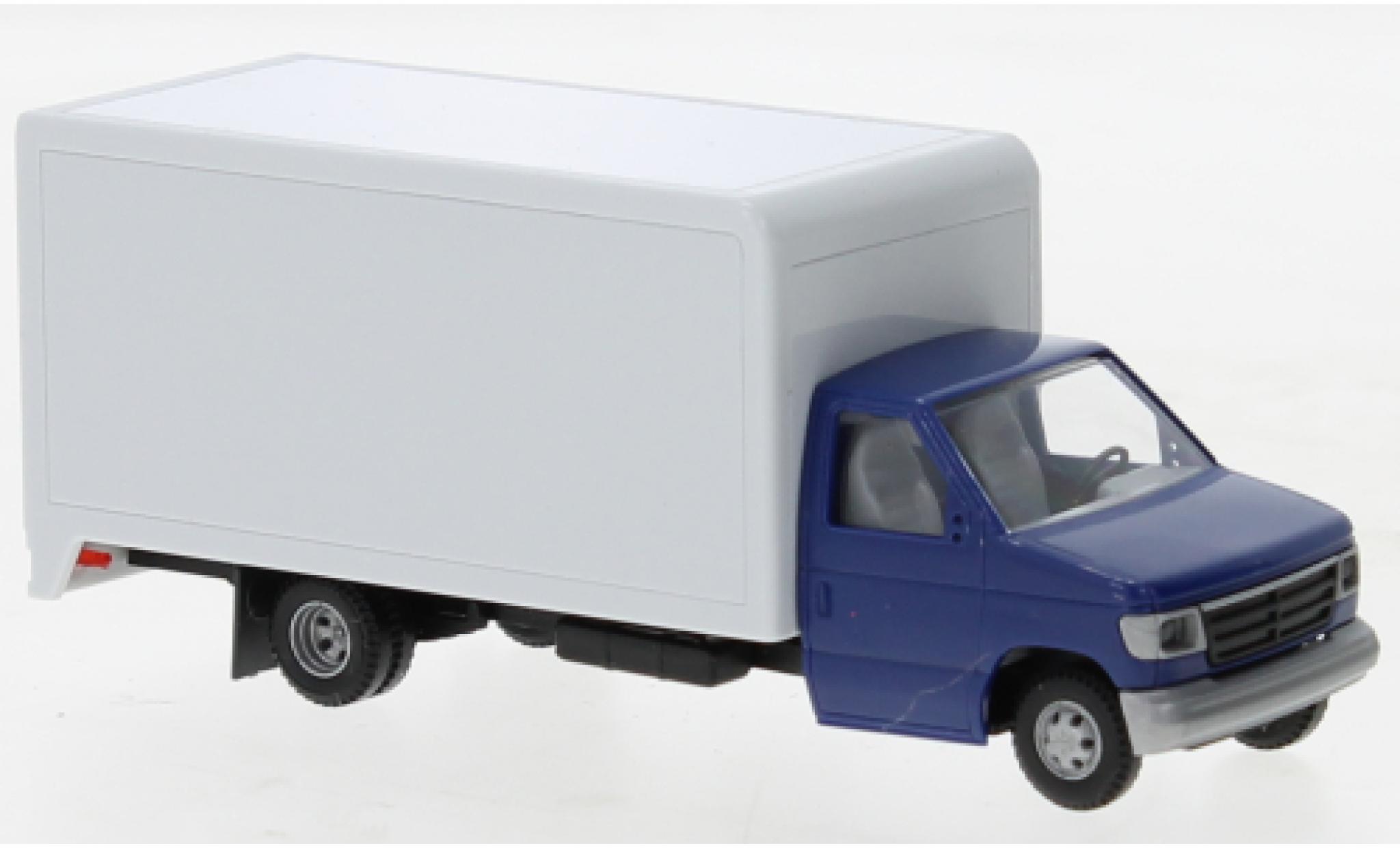 Ford E350 1/87 Busch E-350 fourgon blu 1992 modellino in miniatura
