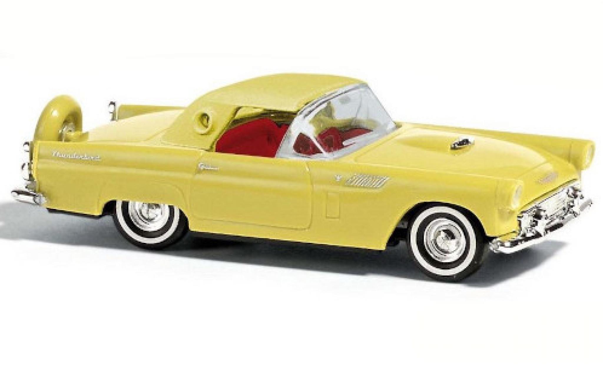 Ford Thunderbird 1/87 Busch Hardtop giallo 1956 modellino in miniatura