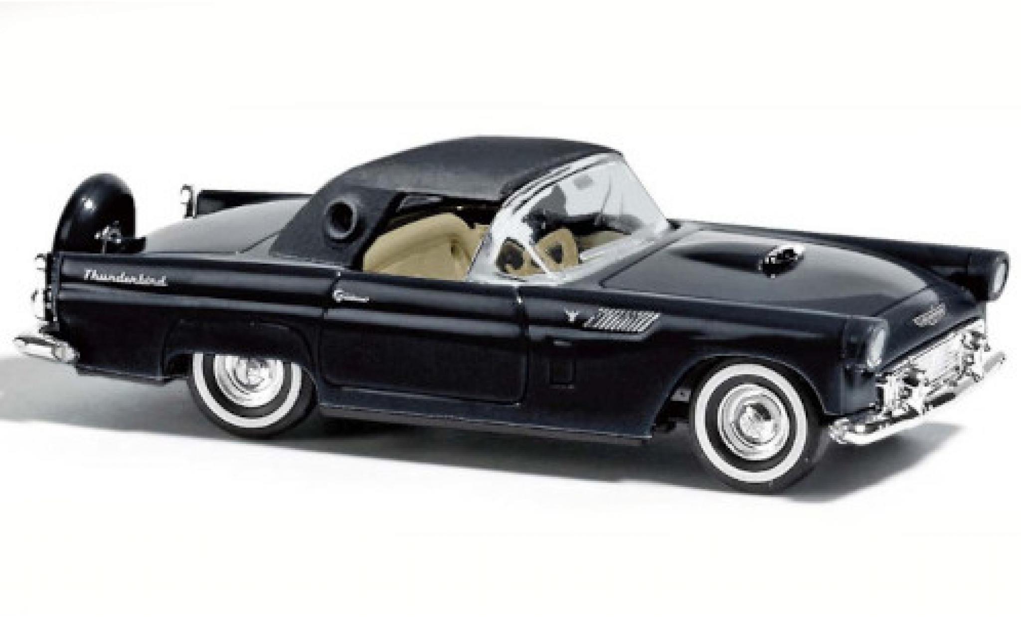Ford Thunderbird 1/87 Busch Hardtop nero 1956 modellino in miniatura