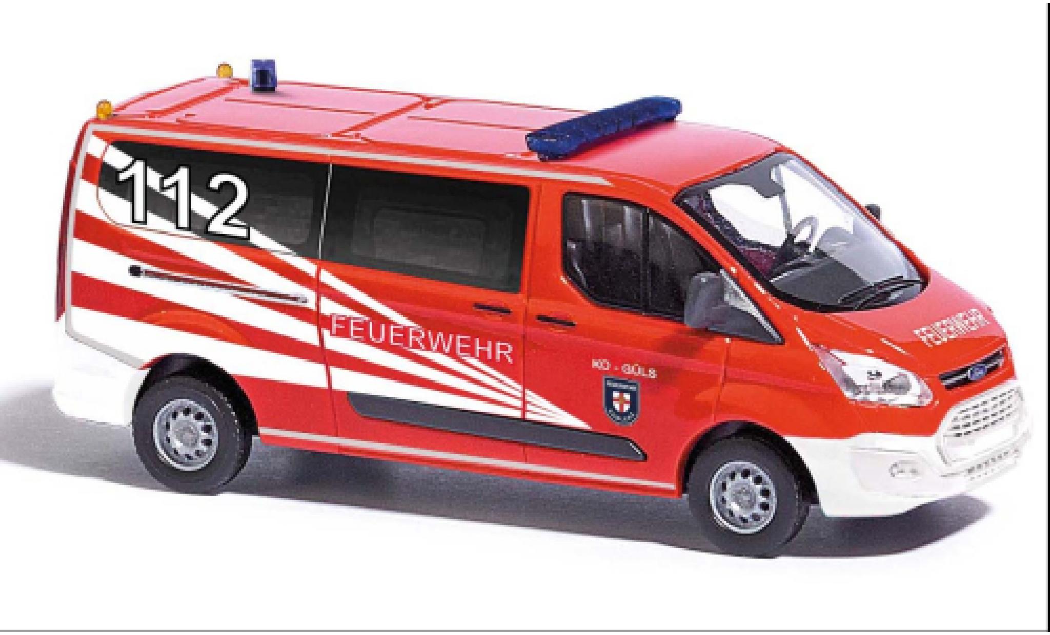 Ford Transit 1/87 Busch Douane pompiers Koblenz 2012 modellino in miniatura