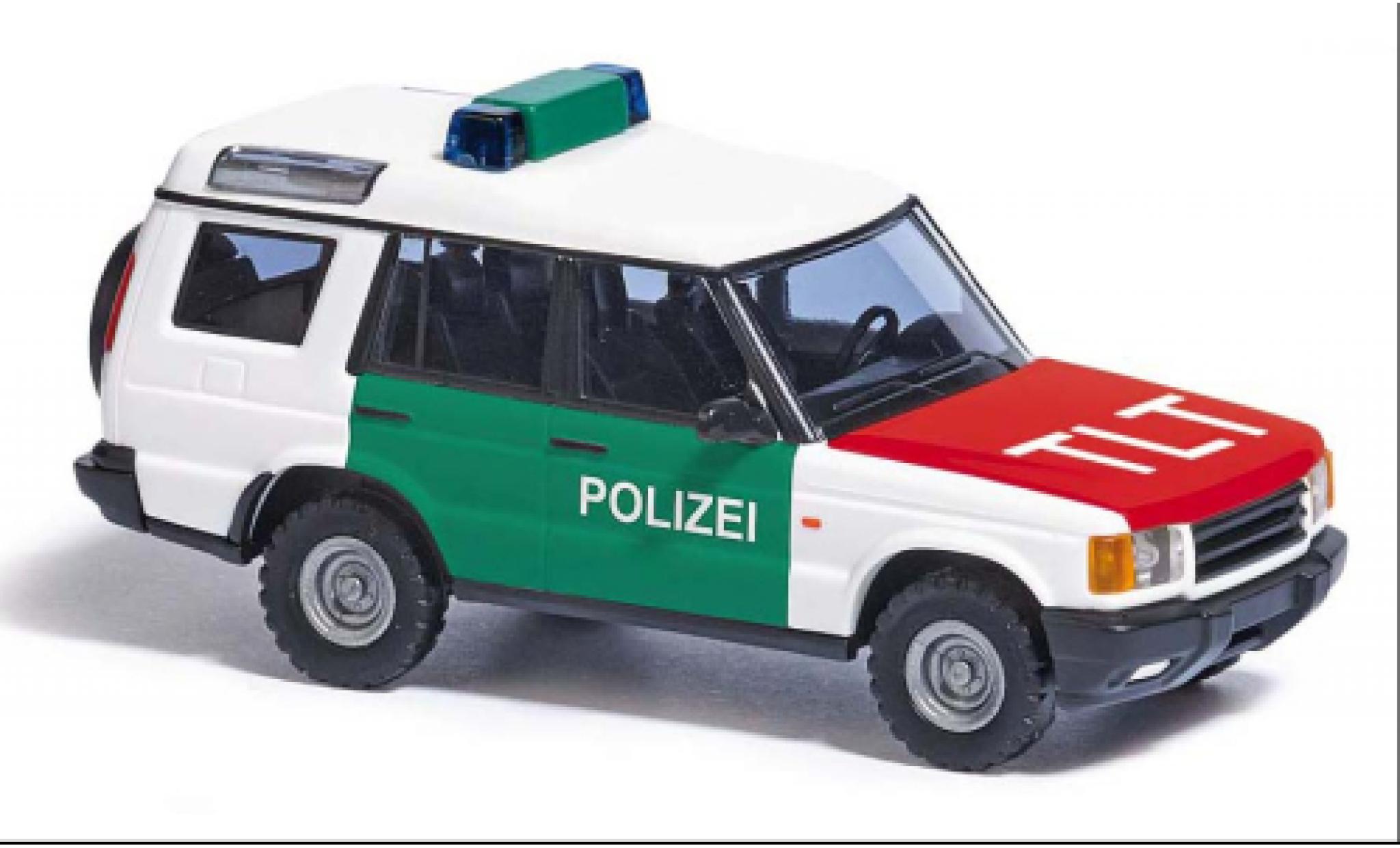Land Rover Discovery 1/87 Busch police Leipzig TLT 1998 modellino in miniatura