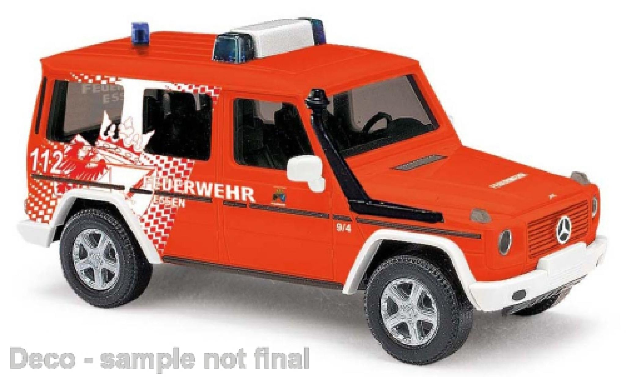 Mercedes Classe G 1/87 Busch G-classe pompiers Essen 1990 modellino in miniatura