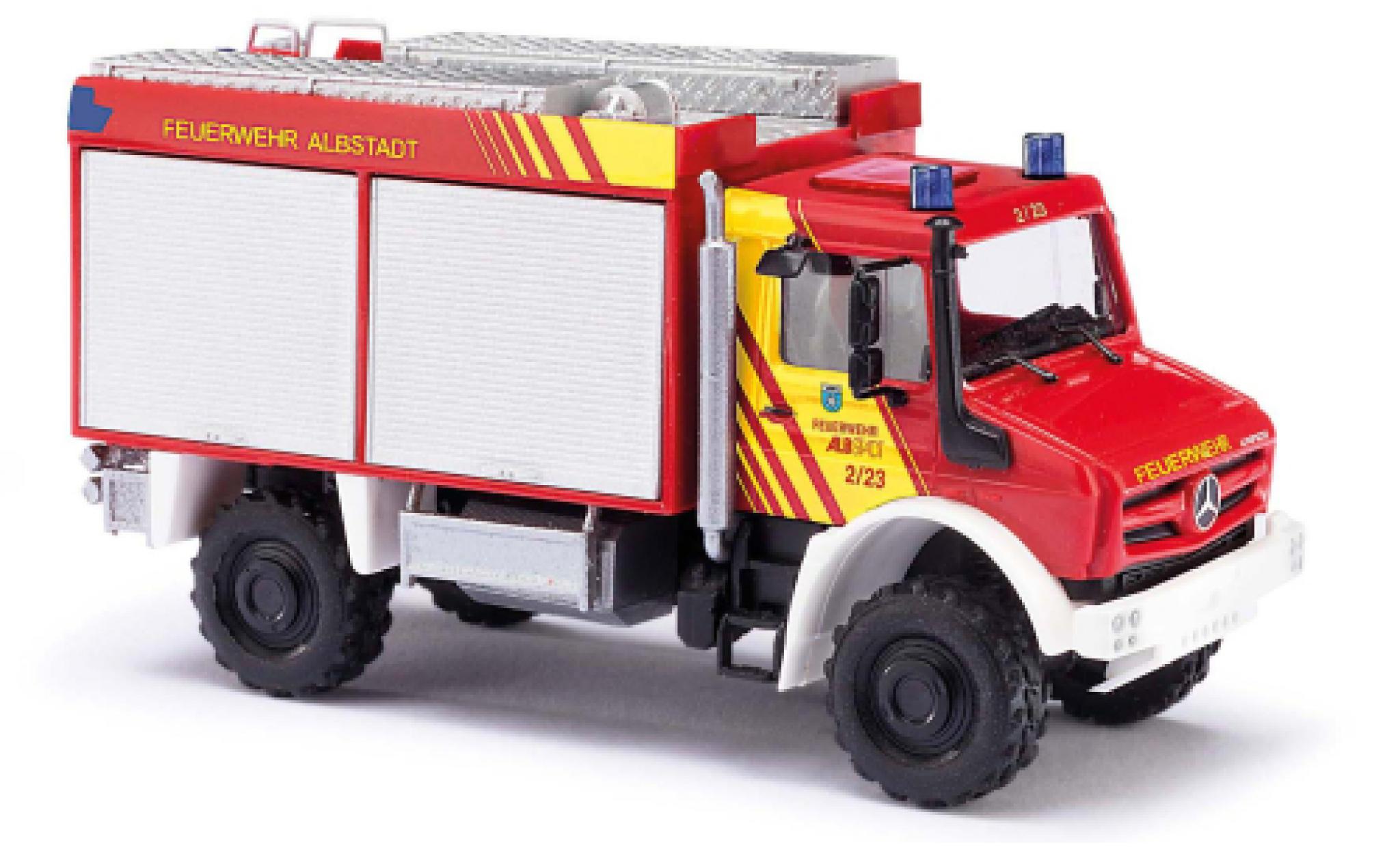 Mercedes Unimog 1/87 Busch U 5023 pompiers Albstadt 2014 modellino in miniatura