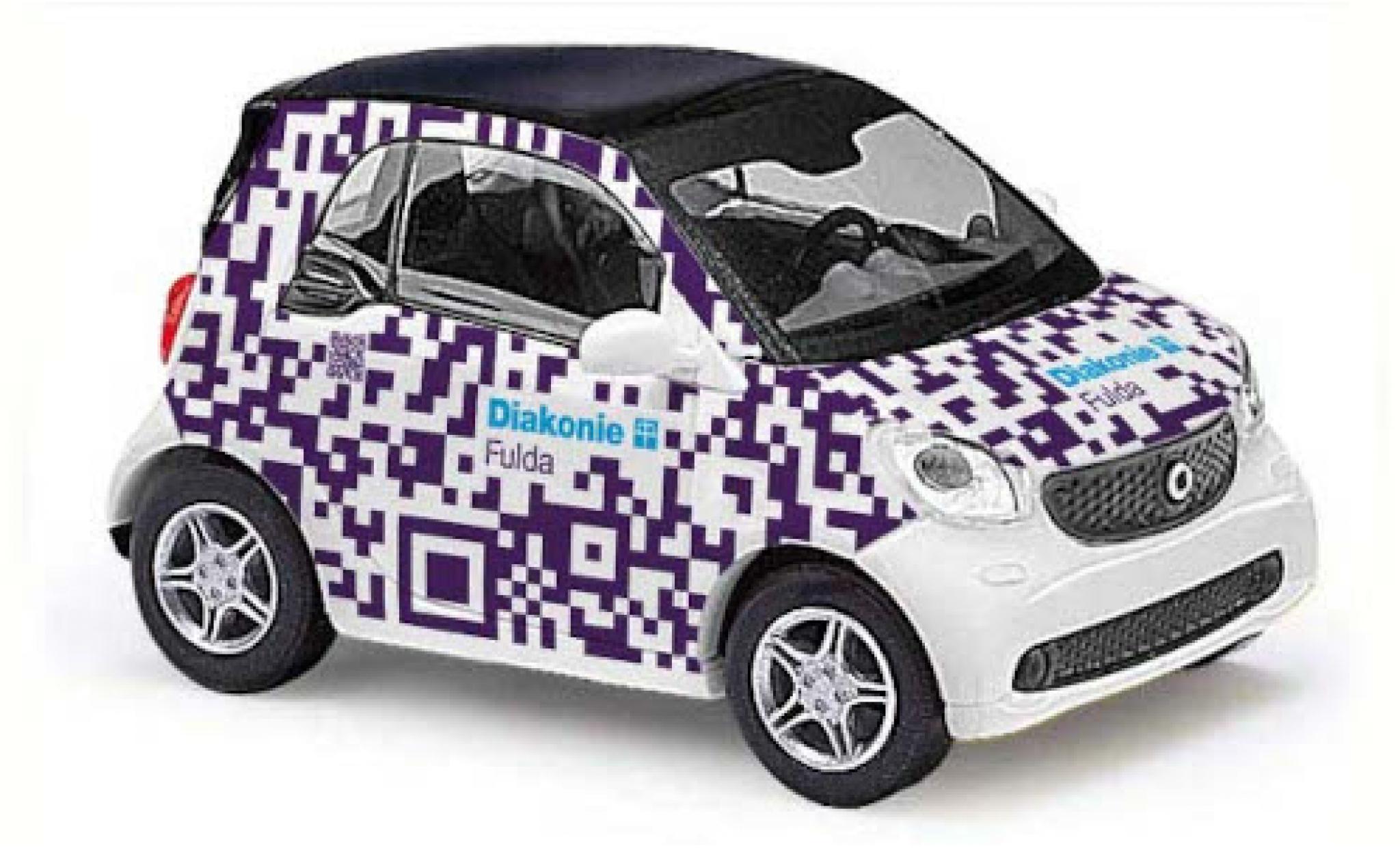 Smart ForTwo 1/87 Busch Fortwo Diakonie Fulda 2014 modellino in miniatura