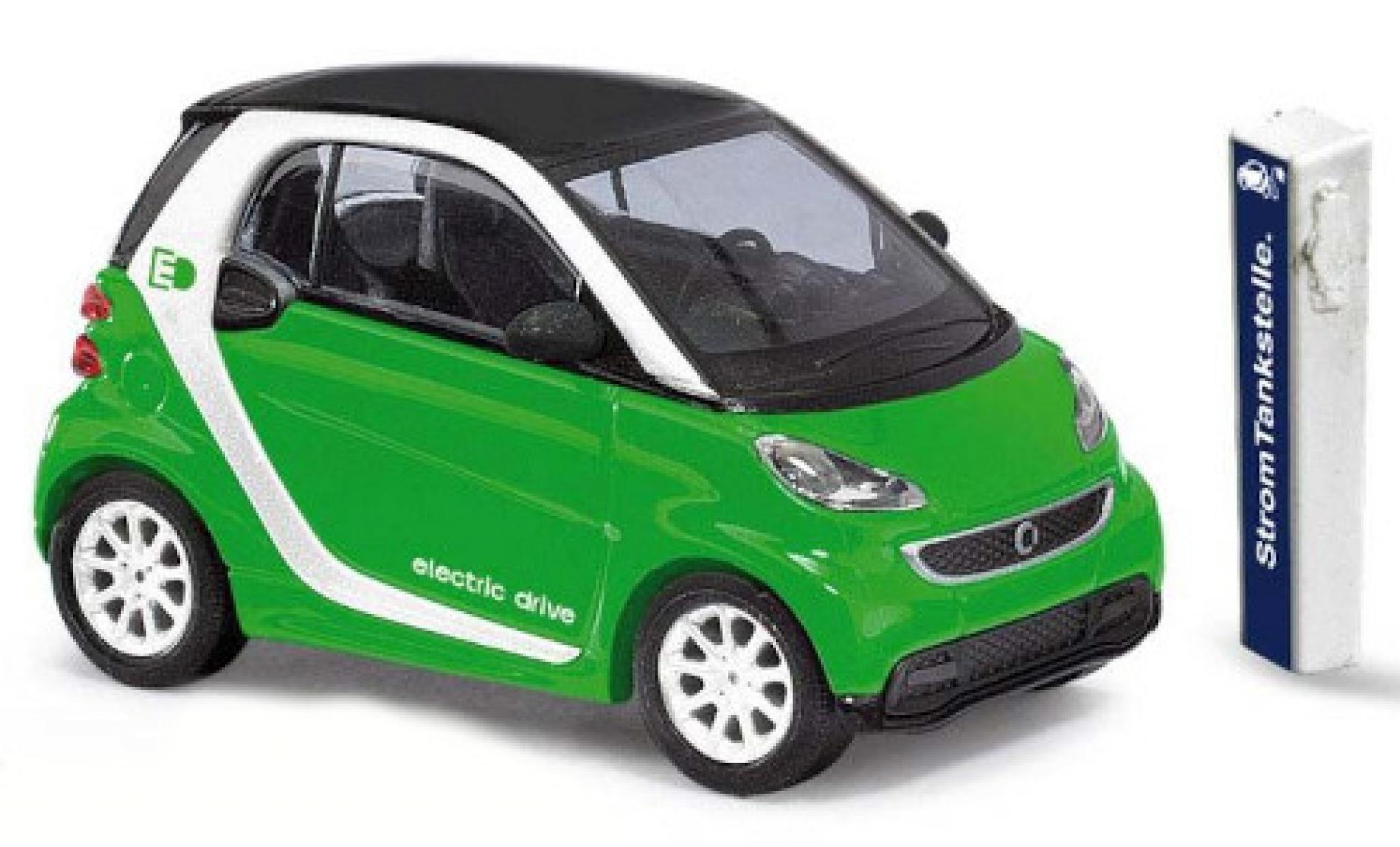 Smart ForTwo 1/87 Busch Fortwo Electric Drive metallise verde 2012 modellino in miniatura