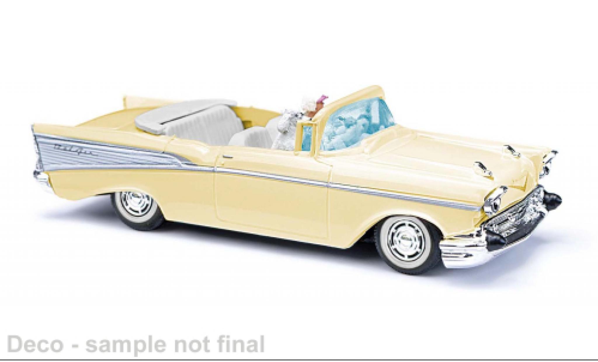 Chevrolet Bel Air 1/87 Busch Cabriolet beige 1957 1:87 modellino in miniatura