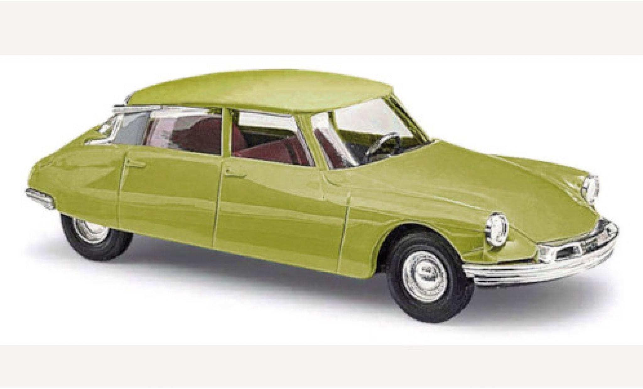 Citroen DS 1/87 Busch 19 verde 1968 modellino in miniatura