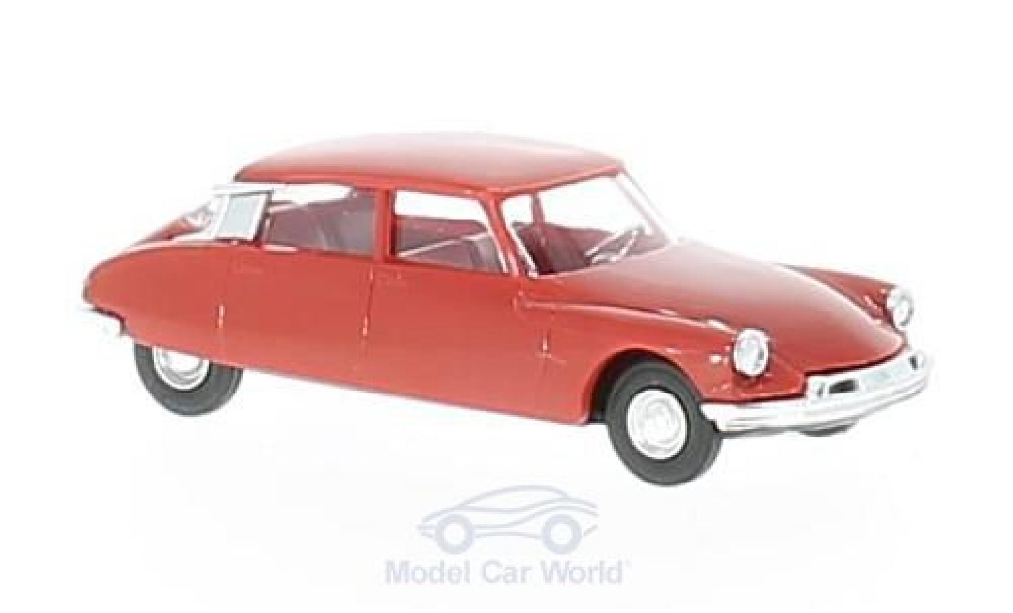 Citroen DS 19 1/87 Busch 19 rosso modellino in miniatura