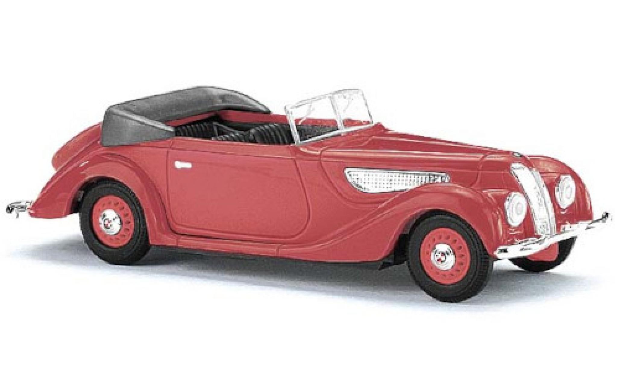 EMW 327 1/87 Busch Cabriolet rosso 1952 modellino in miniatura