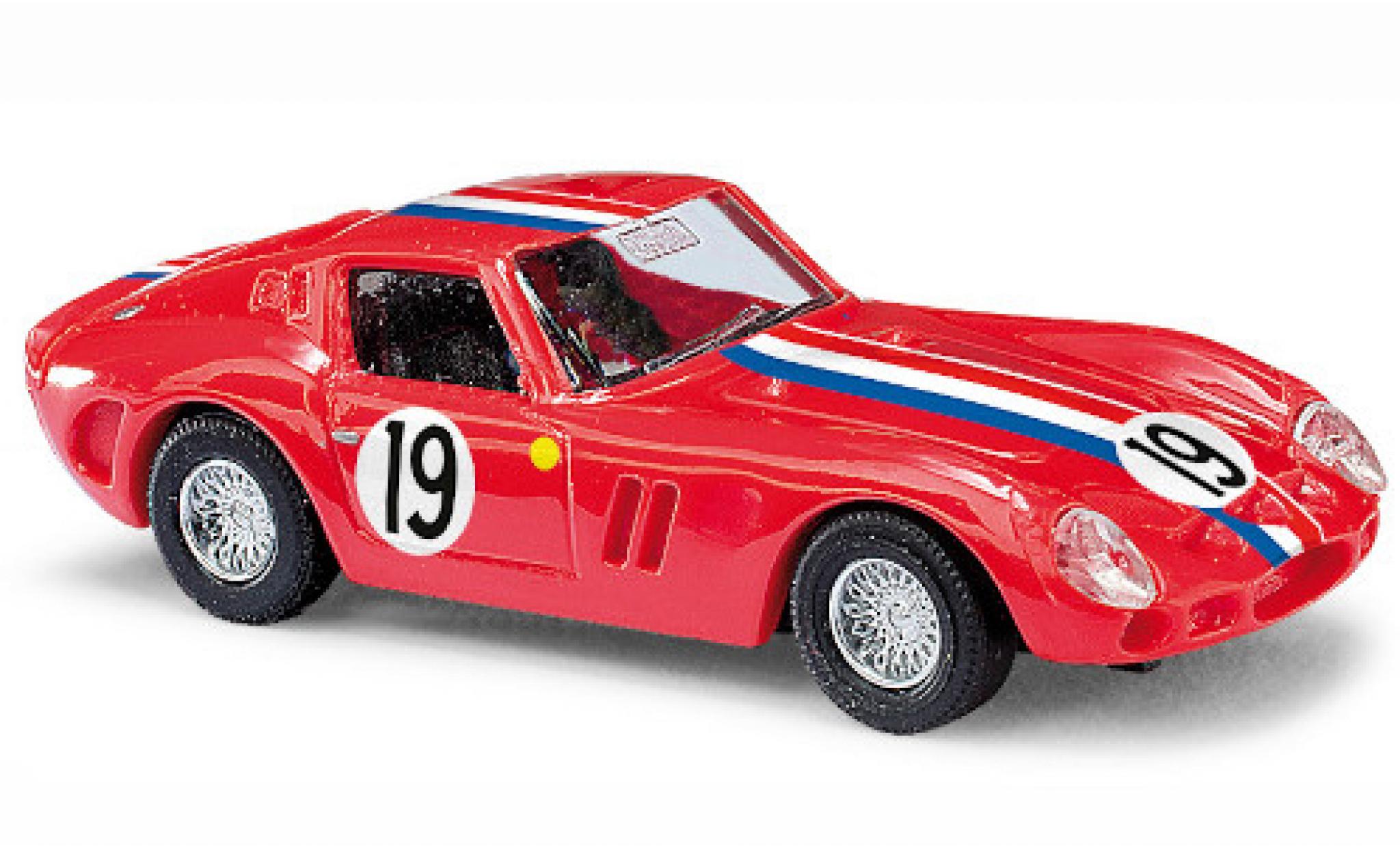 Ferrari 250 1/87 Busch GTO rosso/Dekor No.19 modellino in miniatura