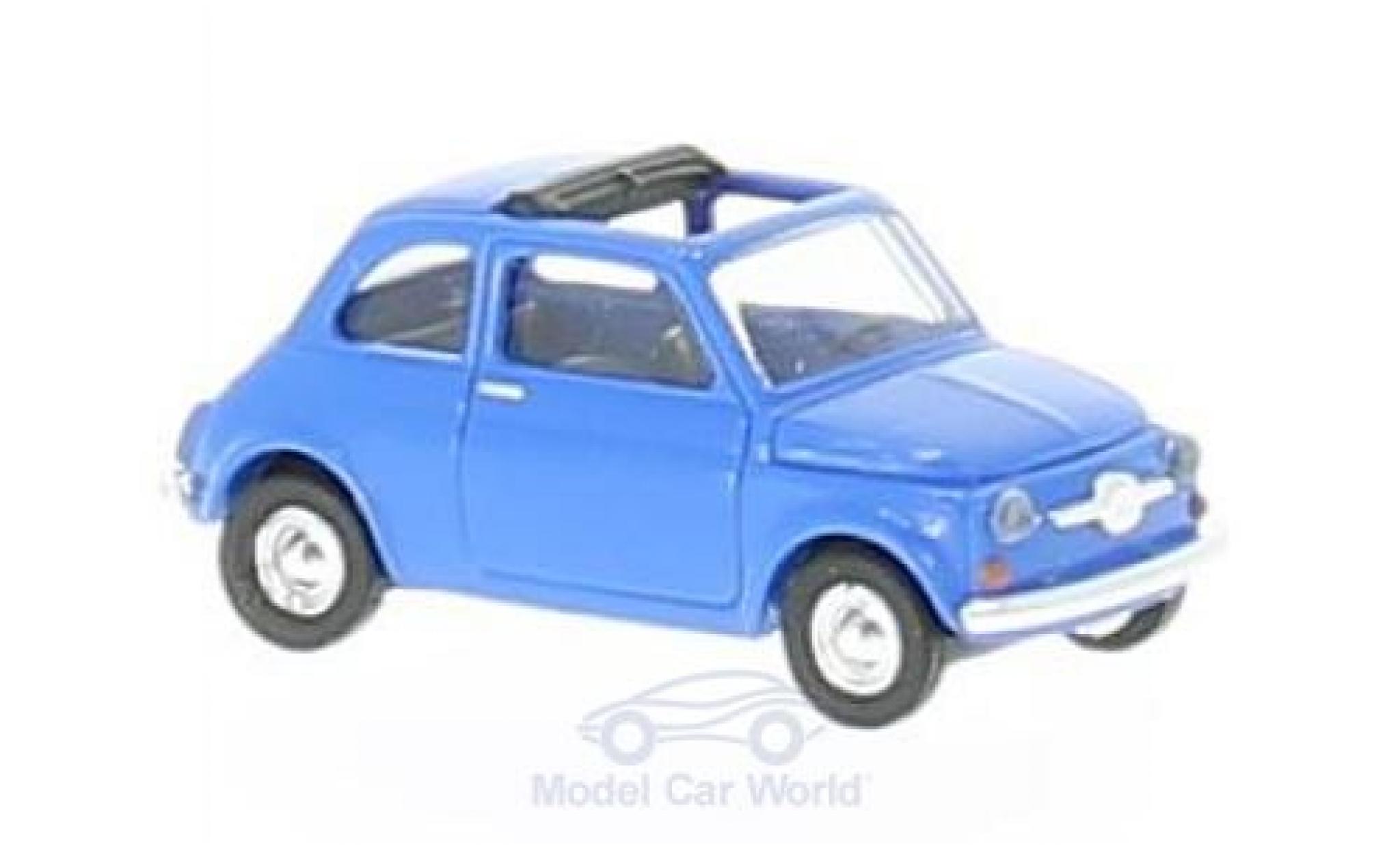 Fiat 500 L 1/87 Busch blu modellino in miniatura