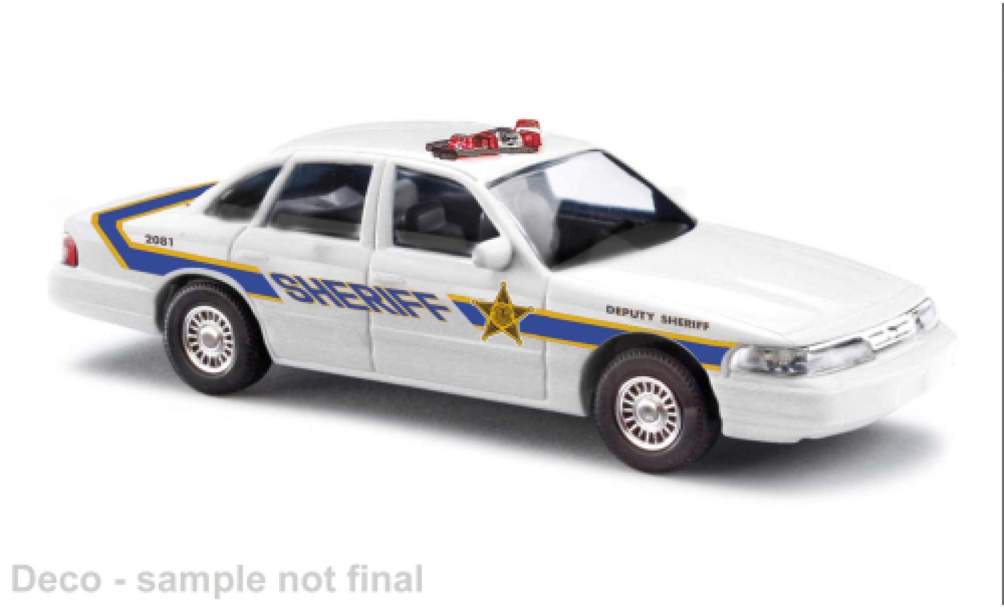 Ford Crown 1/87 Busch Victoria Police Interceptor NYC Deputy Sheriff 1996 1:87 modellino in miniatura