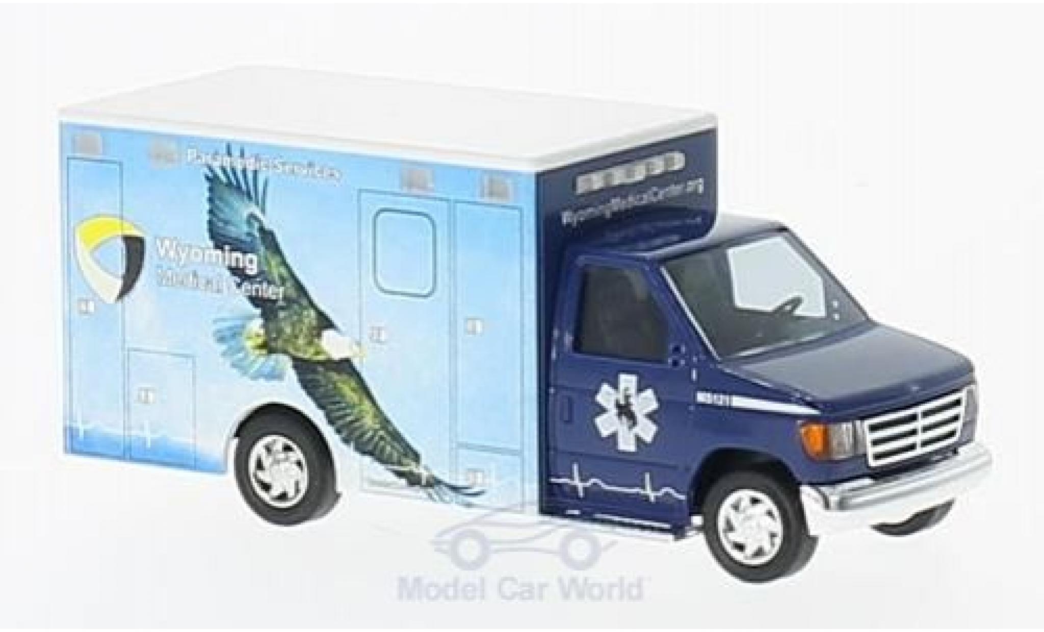Ford E350 1/87 Busch E-350 Wyoming Medical Center 1992 Adler modellino in miniatura