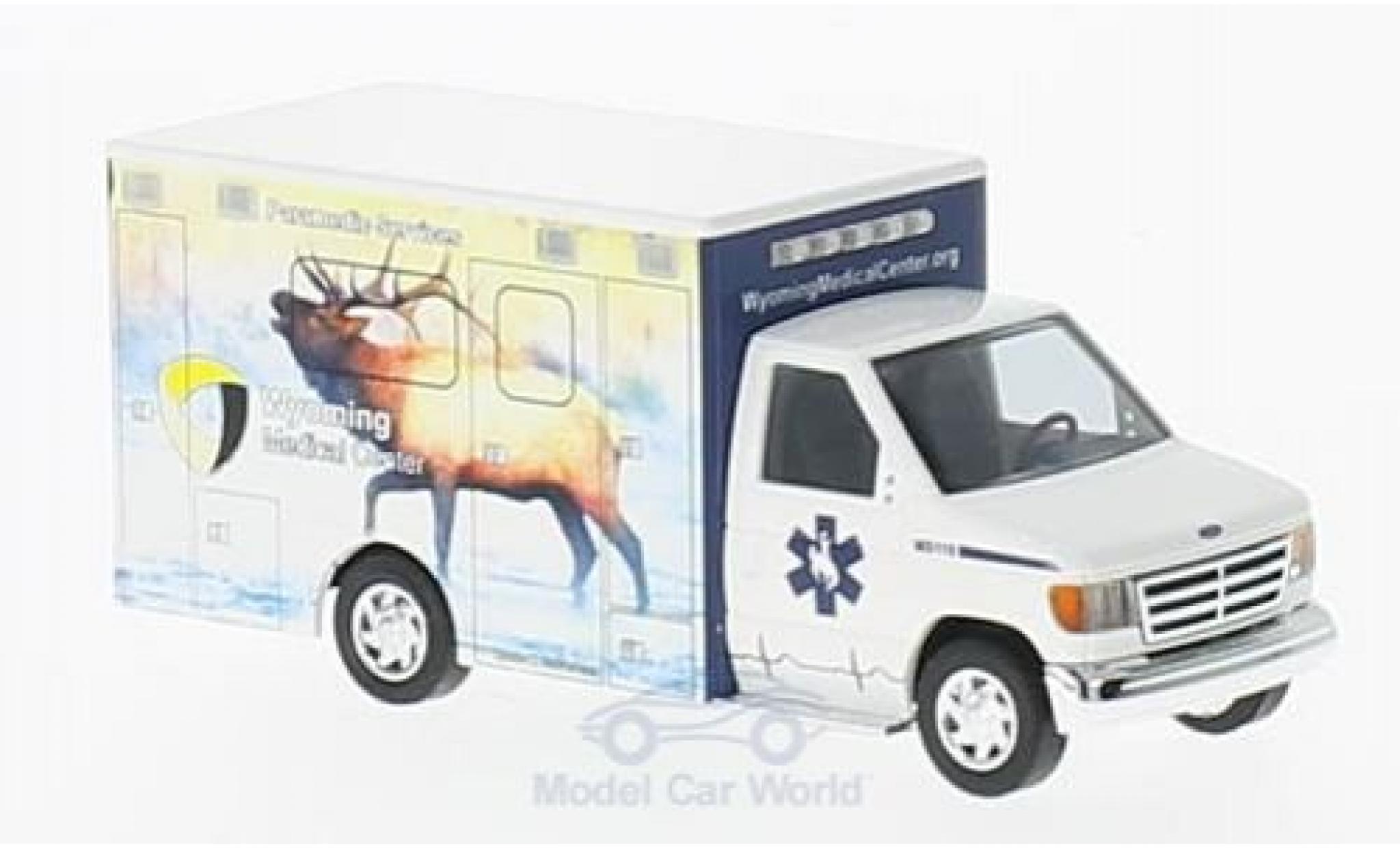 Ford E350 1/87 Busch E-350 Wyoming Medical Center 1992 Elch modellino in miniatura