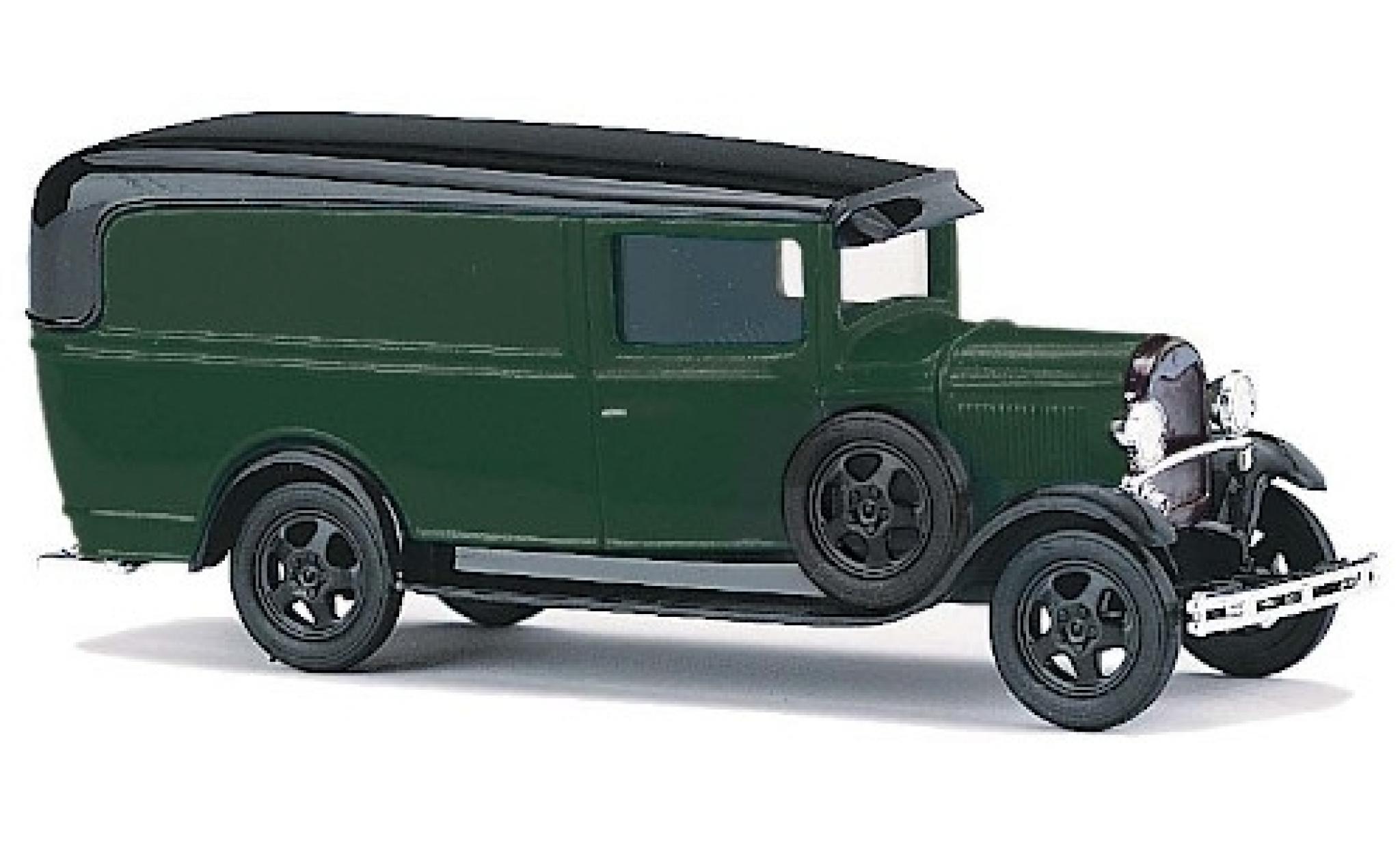 Ford Model A 1/87 Busch A verde/nero modellino in miniatura