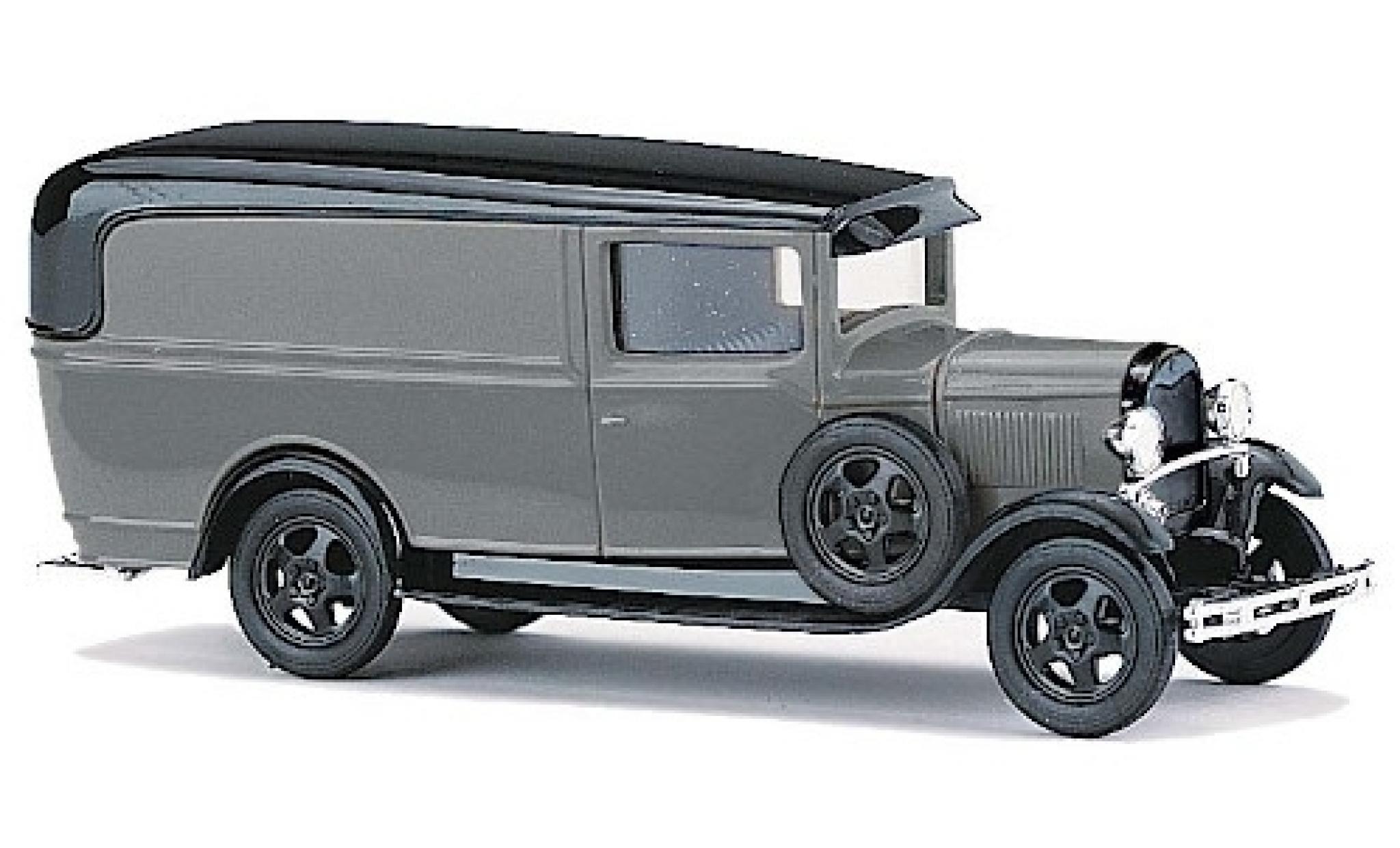 Ford Model A 1/87 Busch A grigio/nero modellino in miniatura