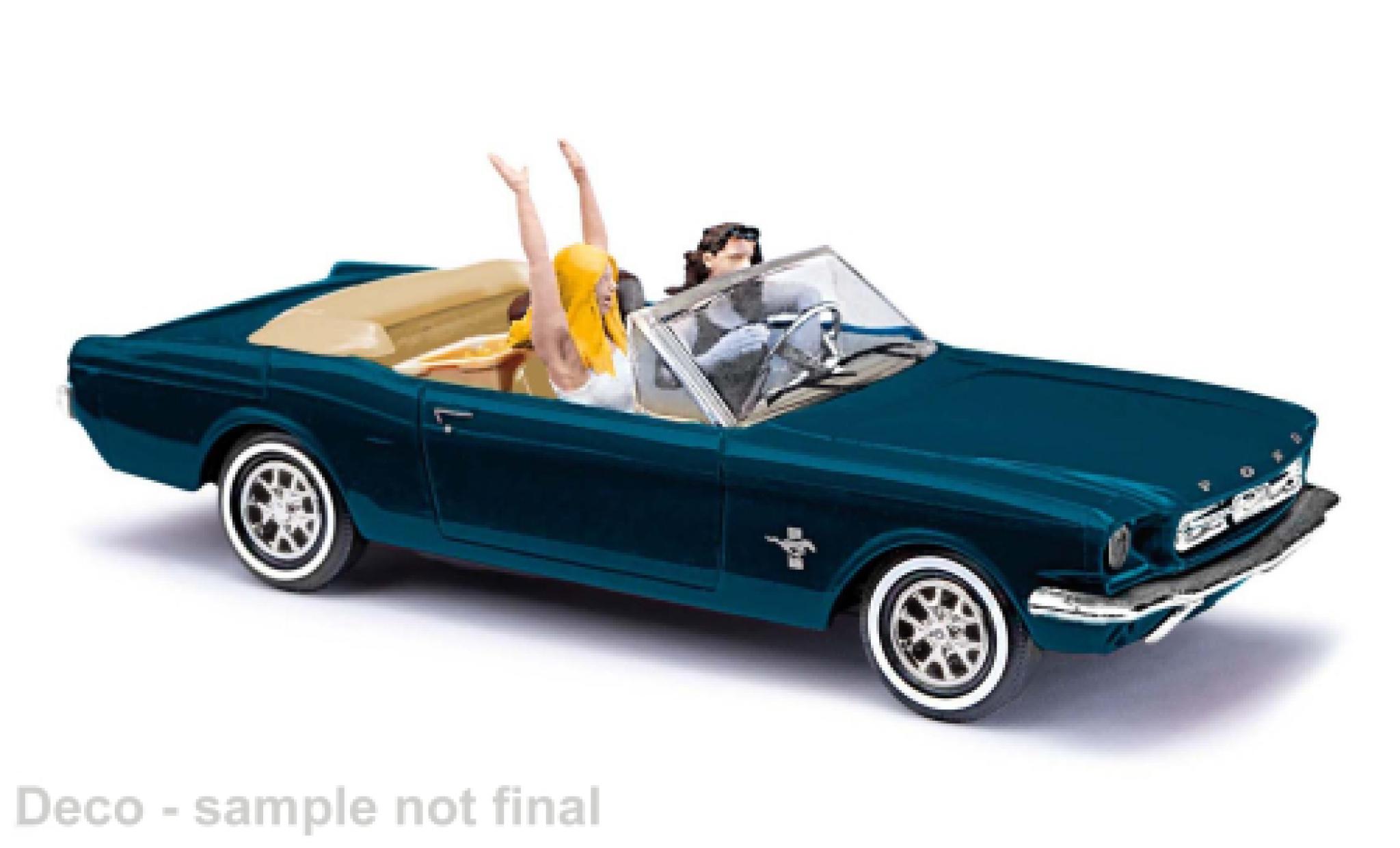 Ford Mustang 1/87 Busch Cabriolet metallise grün 1964 1:87 modellino in miniatura