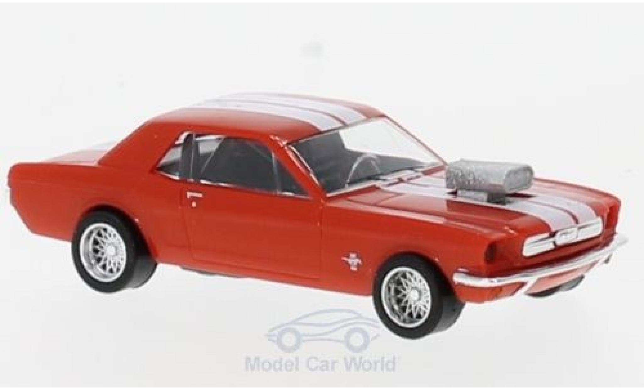 Ford Mustang 1/87 Busch rosso/bianco Tuning modellino in miniatura