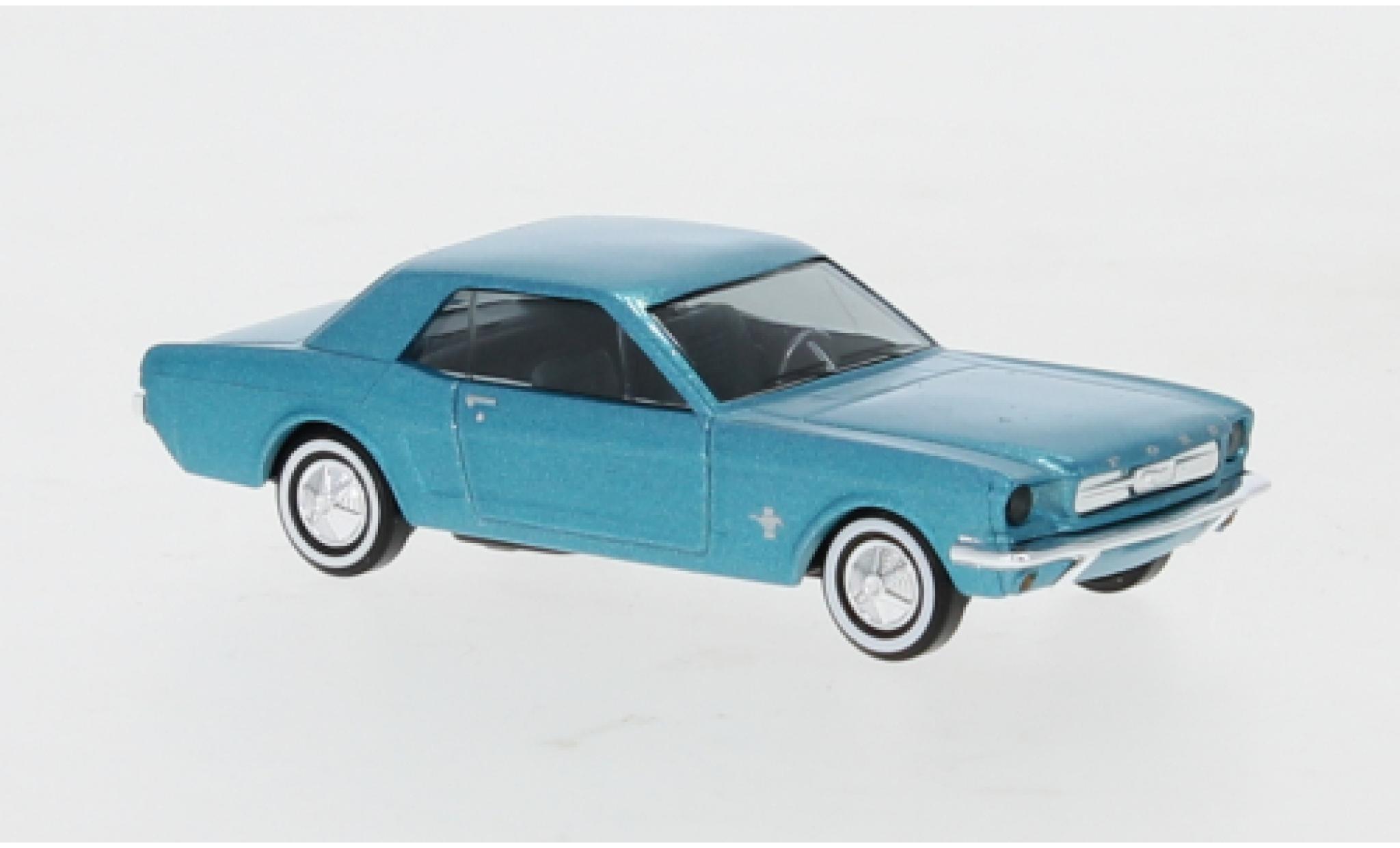 Ford Mustang 1/87 Busch metallico verde modellino in miniatura