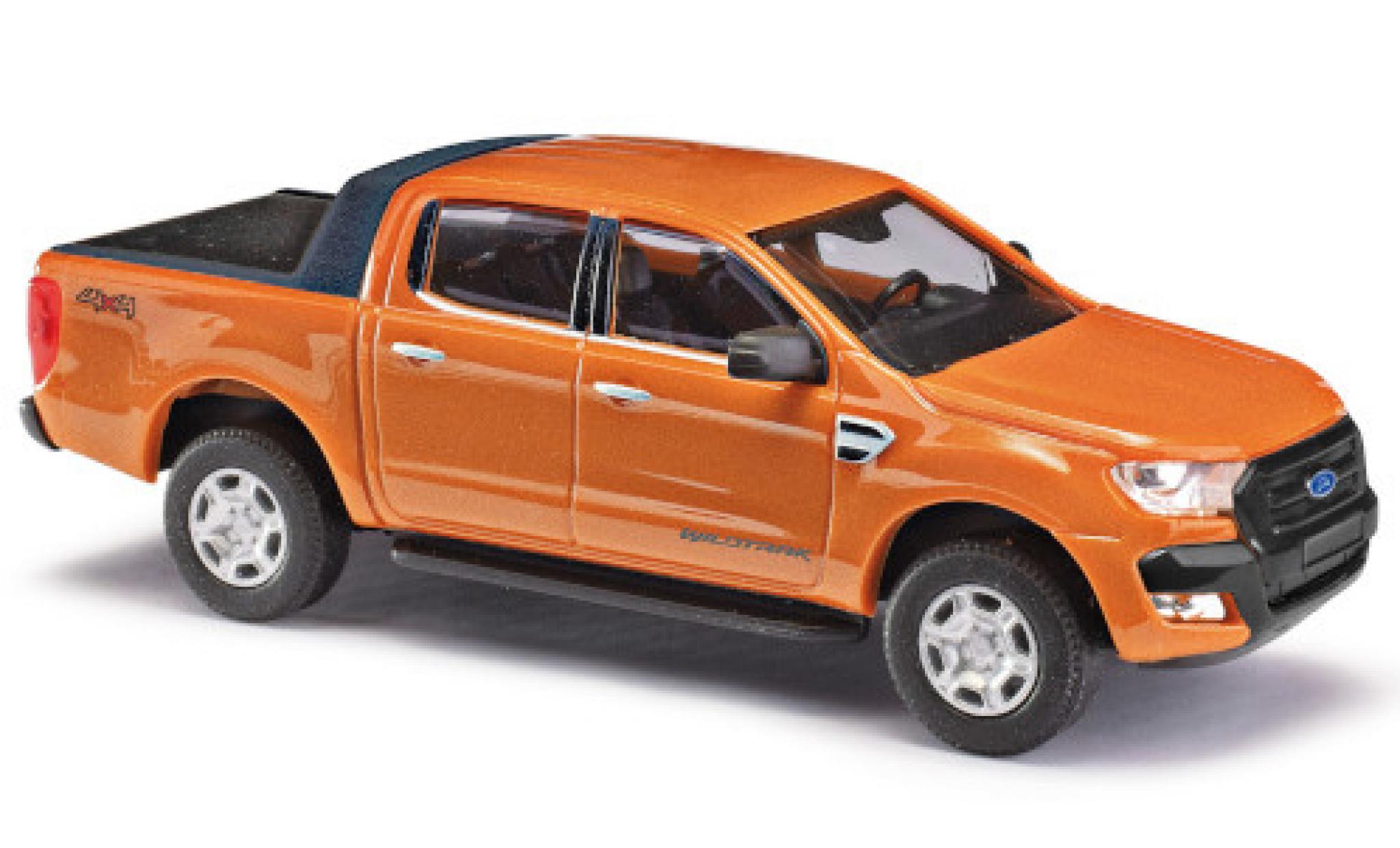 Ford Ranger 1/87 Busch DoKa Wildtrak metallico orange 2016 modellino in miniatura
