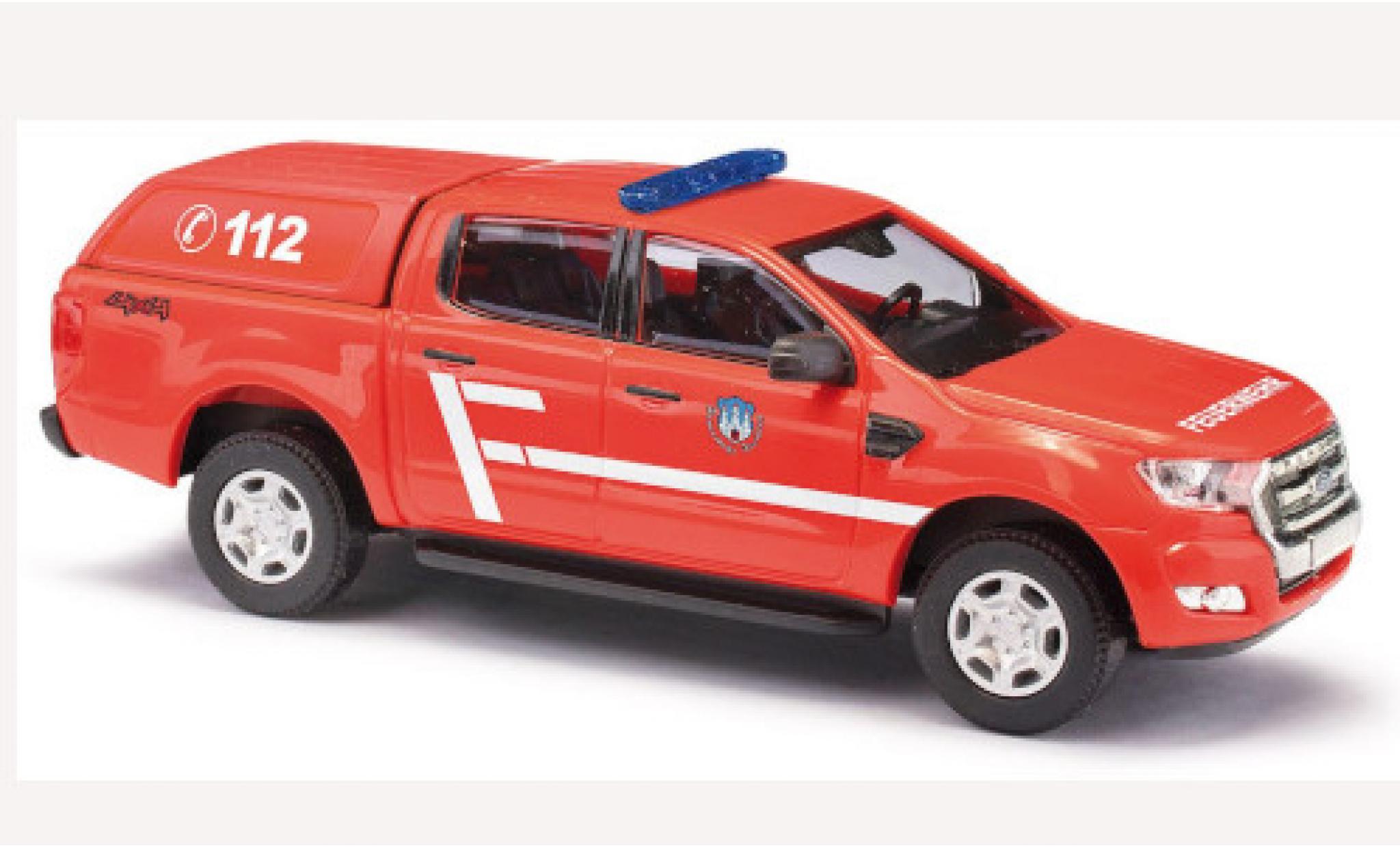 Ford Ranger 1/87 Busch Feuerwehr Freiberg 2016 mit Hardtop modellino in miniatura