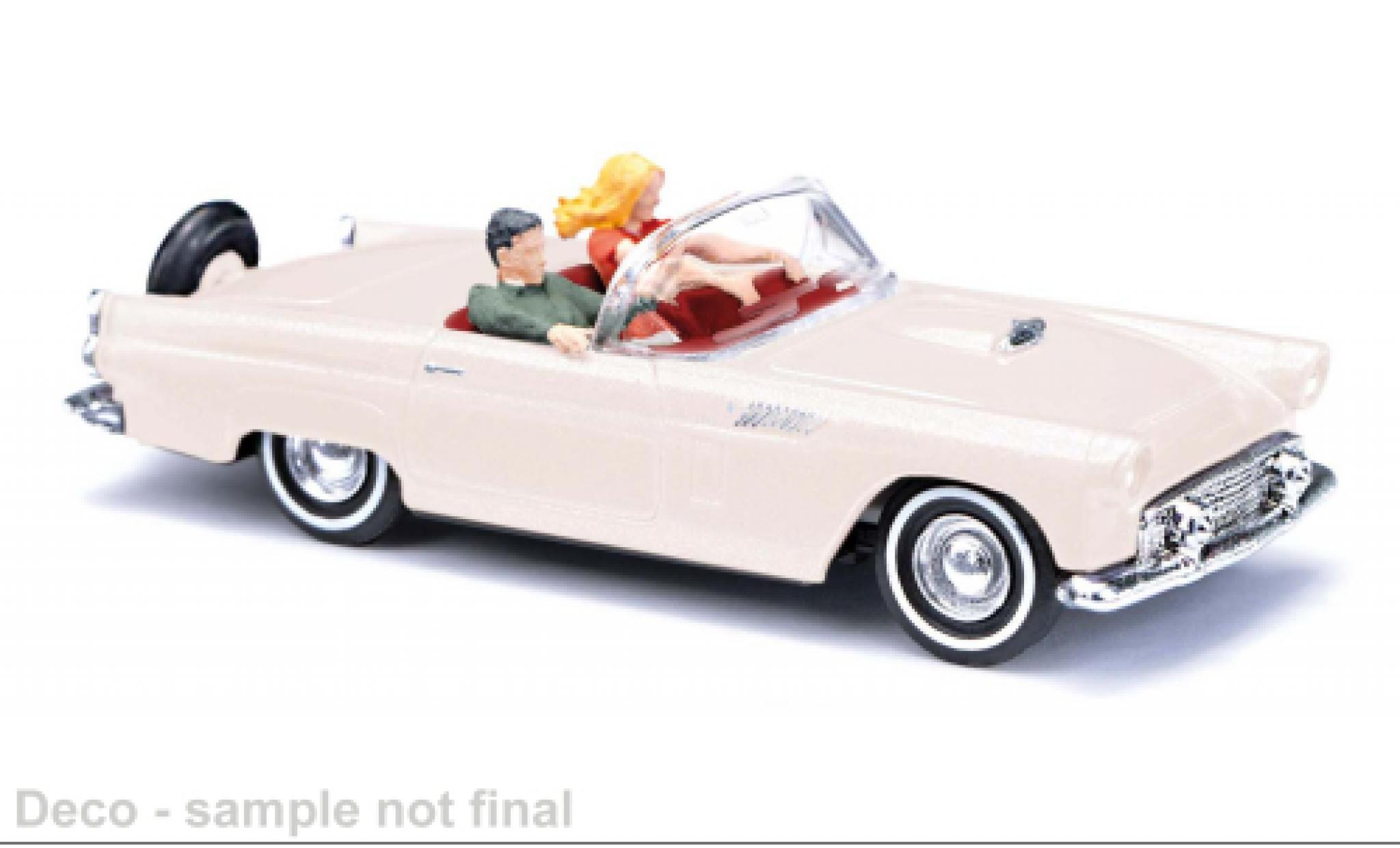 Ford Thunderbird 1/87 Busch Cabriolet beige 1956 1:87 modellino in miniatura