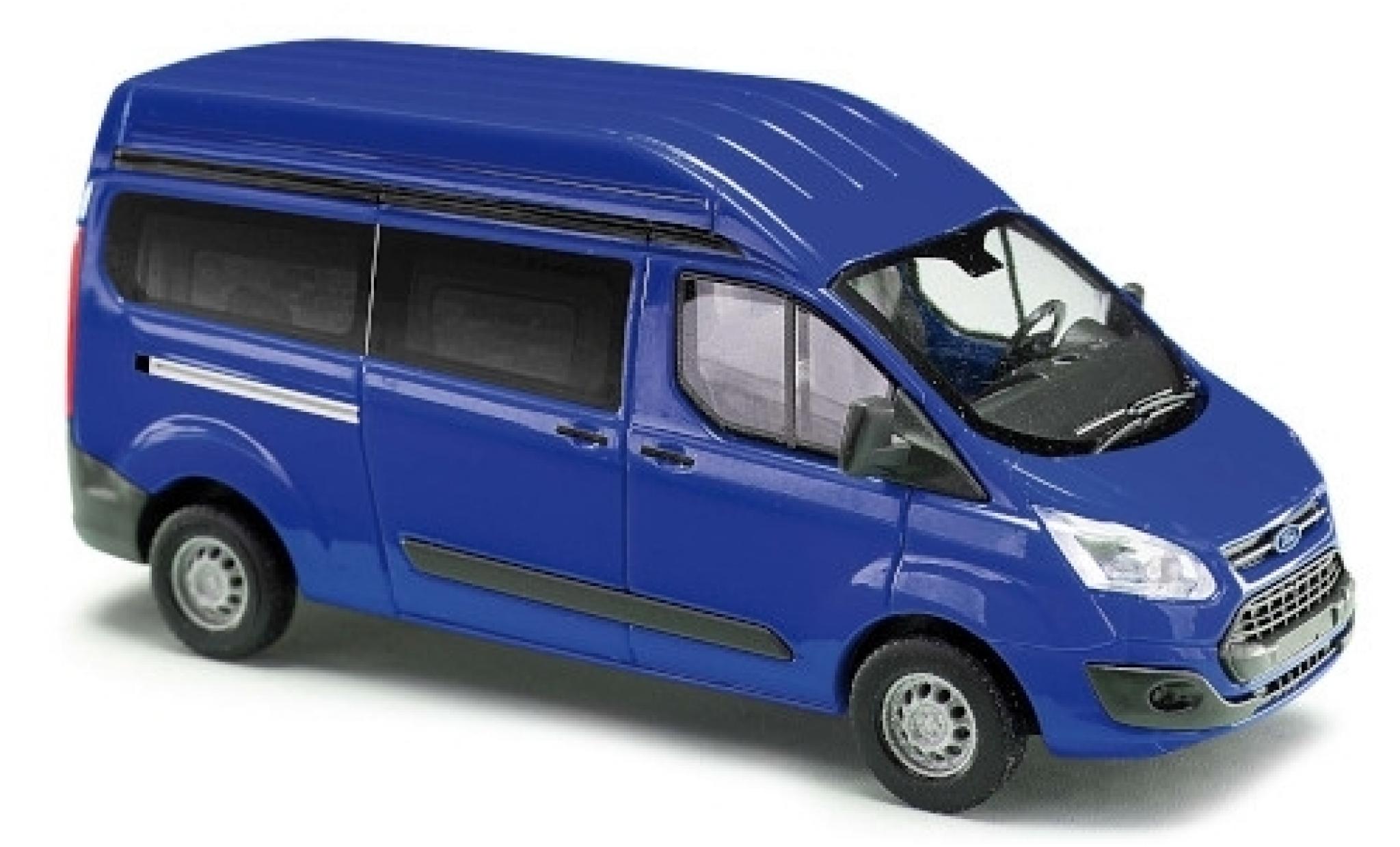 Ford Transit 1/87 Busch Custom Hochdach blu bus modellino in miniatura