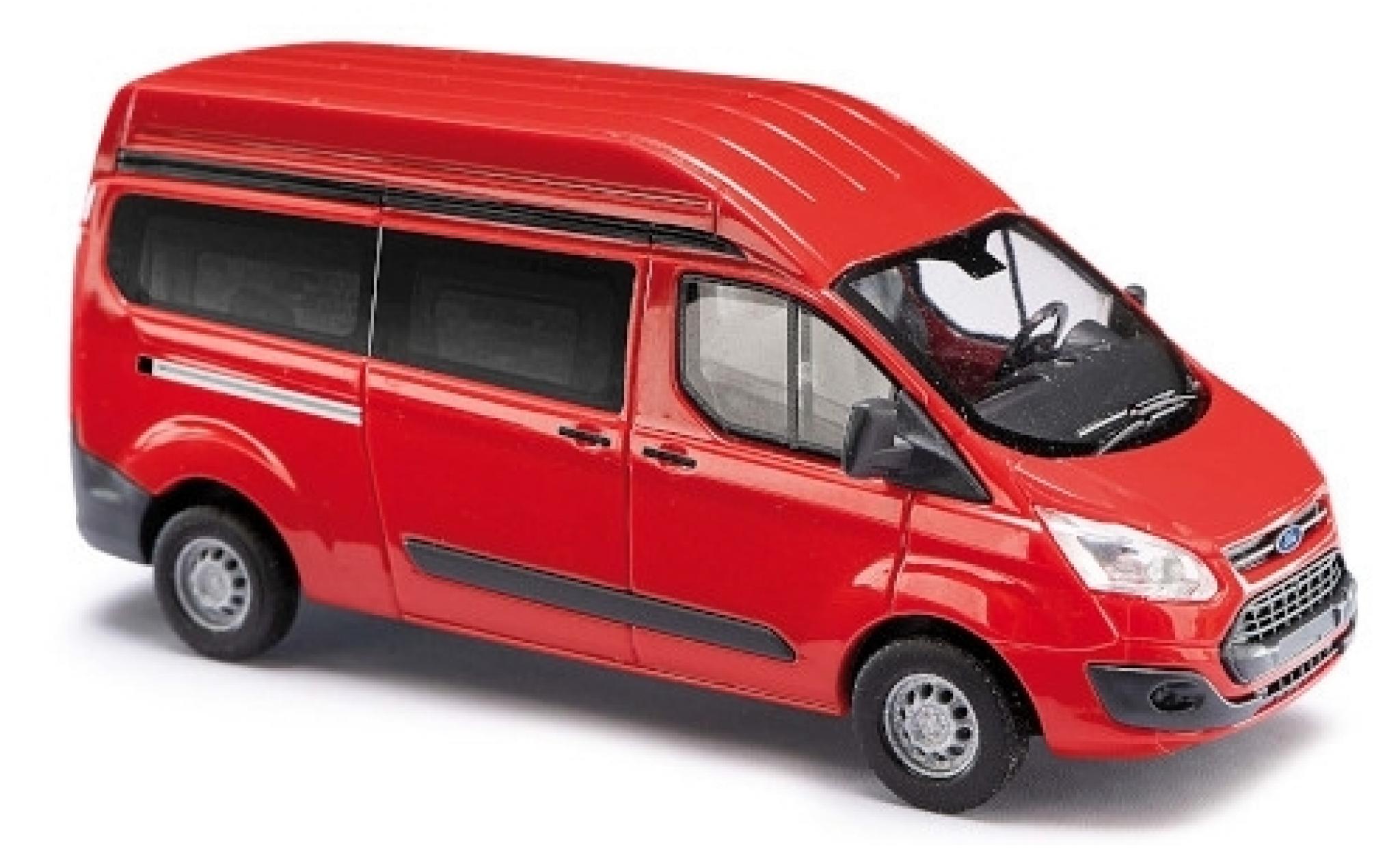 Ford Transit 1/87 Busch Custom Hochdach rosso bus modellino in miniatura