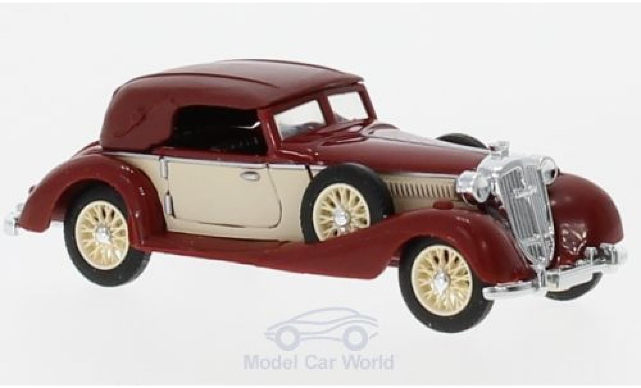 Horch 853 1/87 Busch Cabriolet rosso/beige 1933 modellino in miniatura