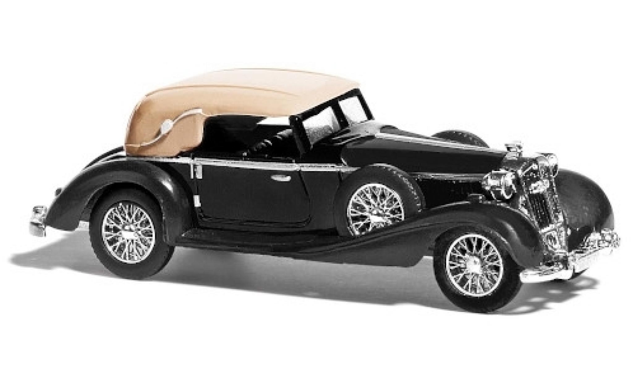 Horch 853 1/87 Busch Cabriolet nero Scheunenfund modellino in miniatura