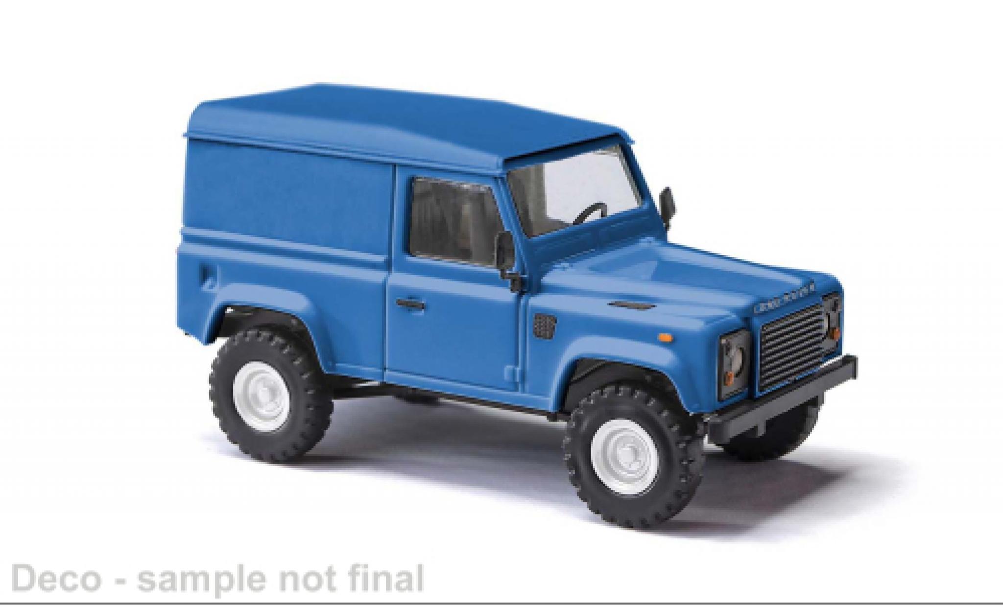 Land Rover Defender 1/87 Busch 90 Kasten blau 1983 1:87 modellino in miniatura