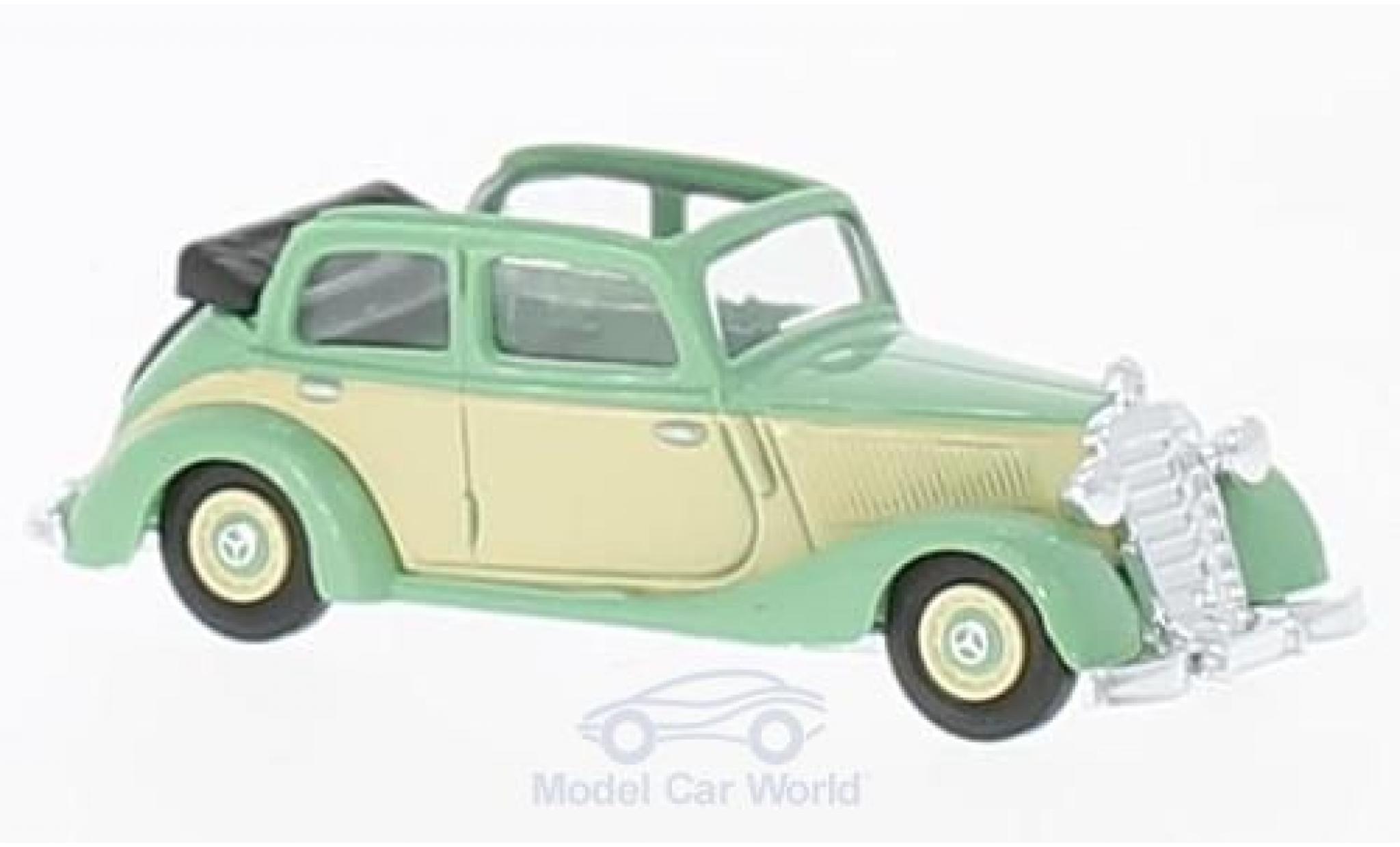 Mercedes 170 1/87 Busch V Cabrio verde/beige 1936 modellino in miniatura