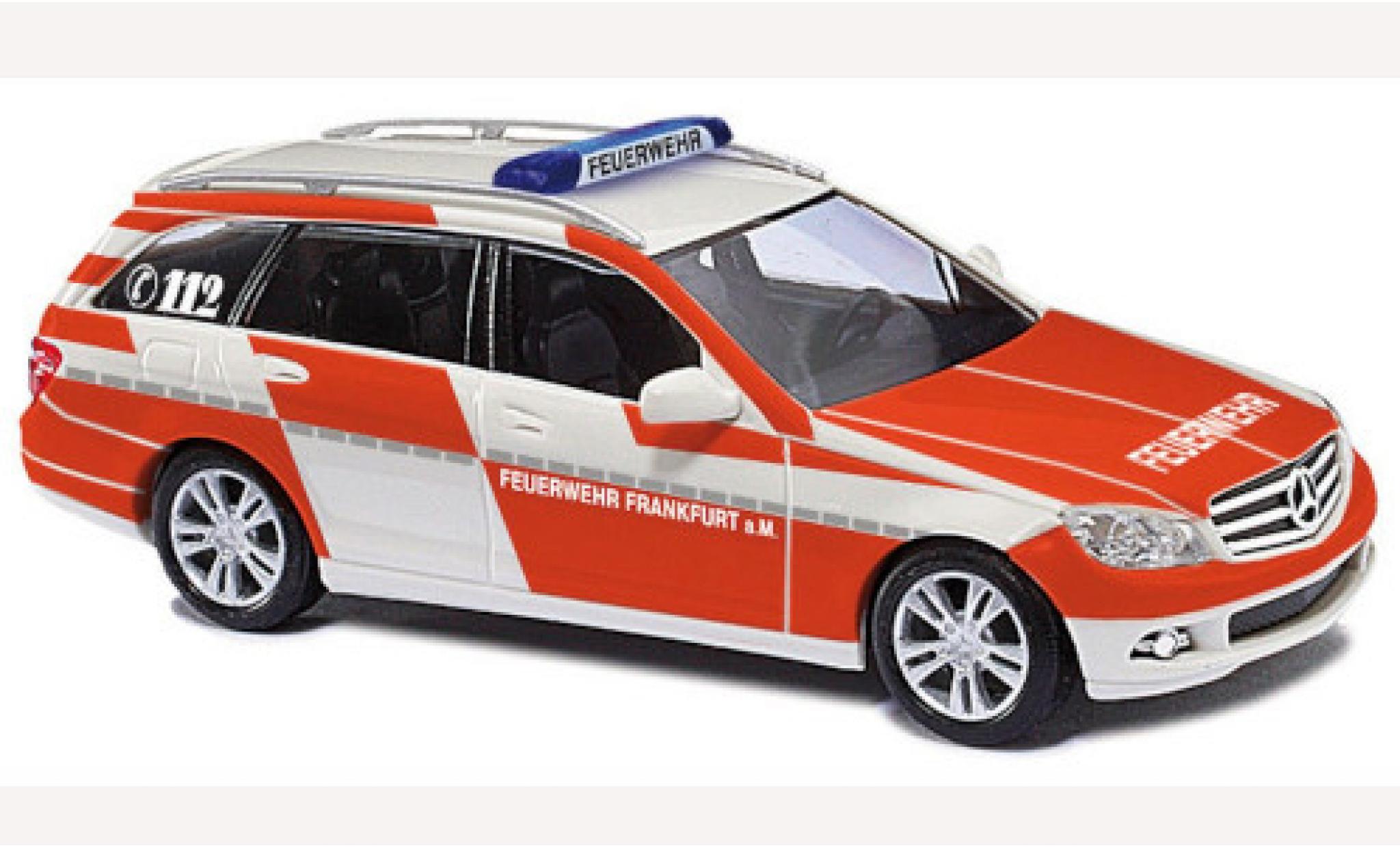 Mercedes Classe C 1/87 Busch T-Modell Feuerwehr Frankfurt / Main 2006 modellino in miniatura