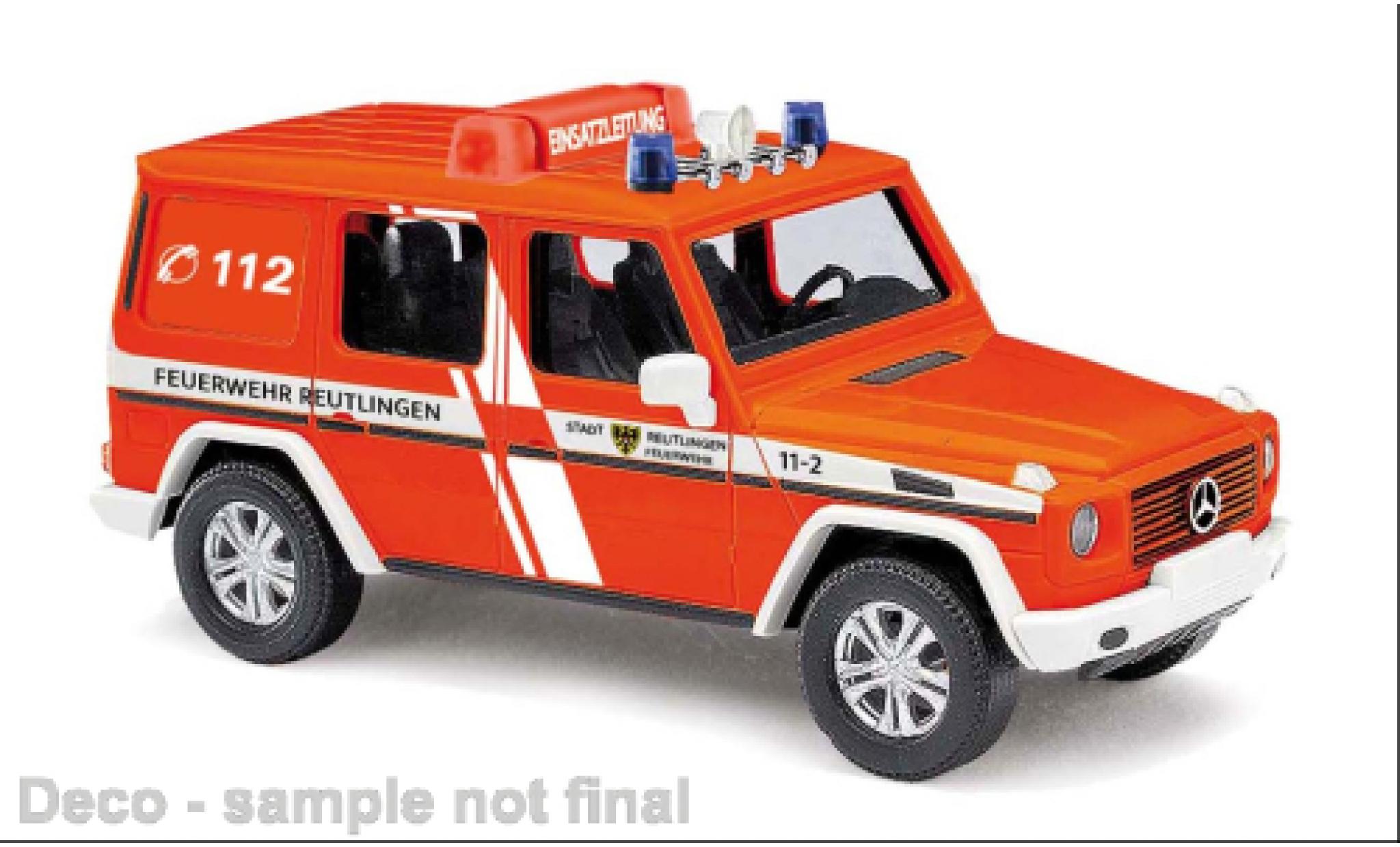 Mercedes Classe G 1/87 Busch (W463) Feuerwehr Reutlingen 1990 1:87 modellino in miniatura
