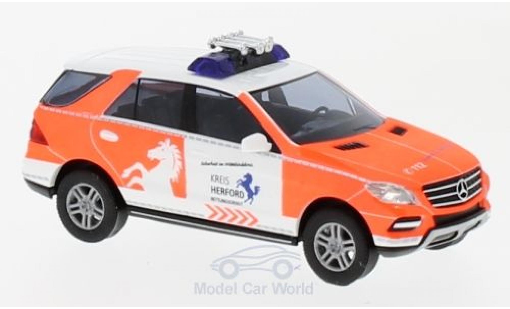 Mercedes Classe M 1/87 Busch (W164) Notarzt Herford 2005 modellino in miniatura
