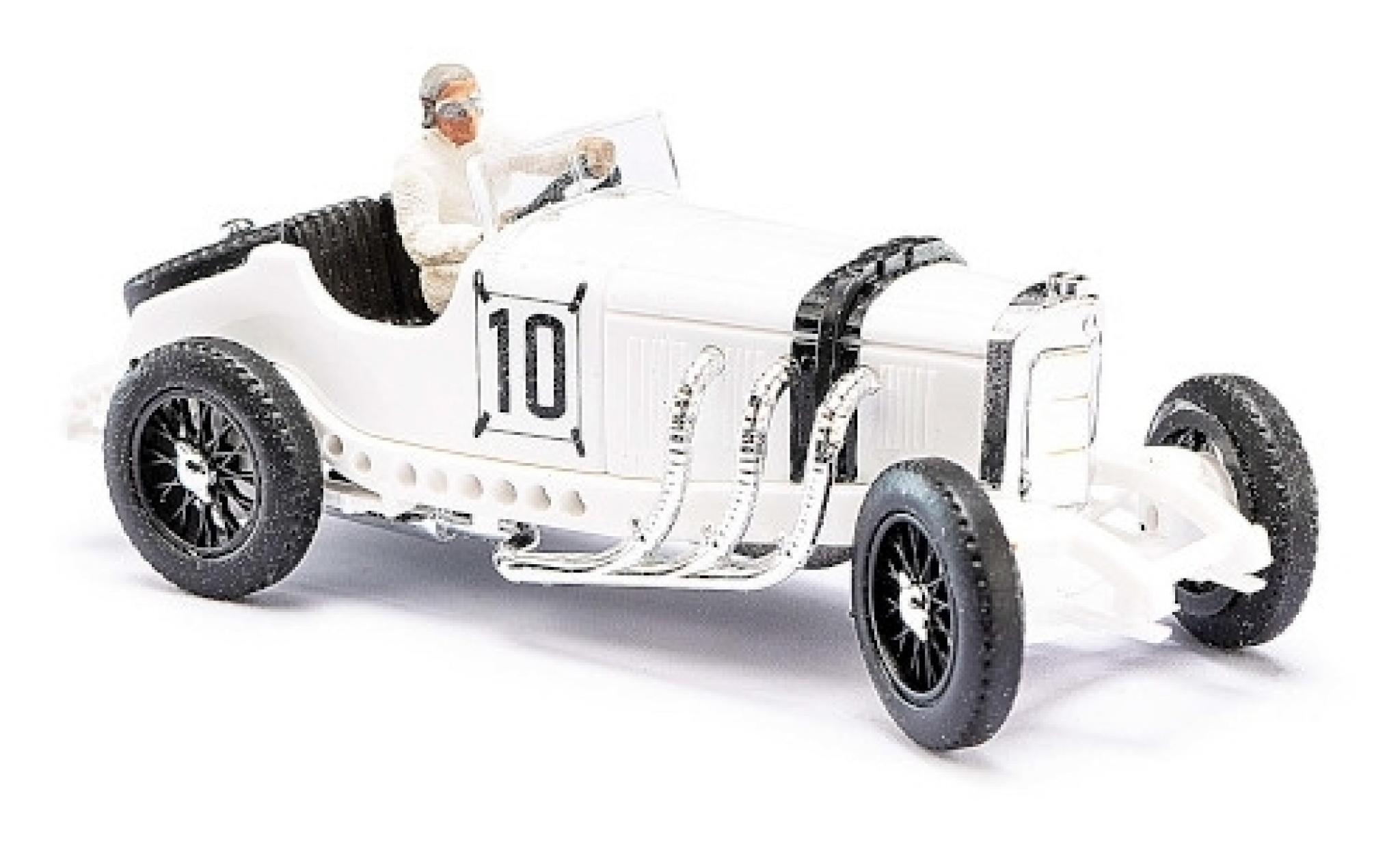 Mercedes SSK 1/87 Busch L No.10 Formel 1 GP Deutschland 1931 mit Figur H.Stuck modellino in miniatura