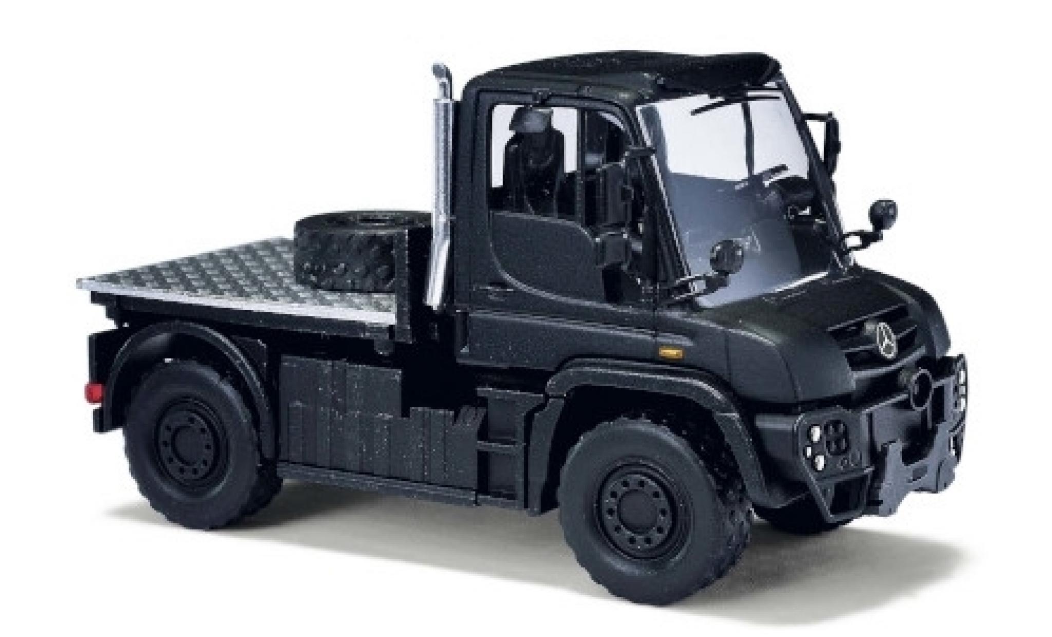 Mercedes Unimog 1/87 Busch U 430 nero Black Edition modellino in miniatura