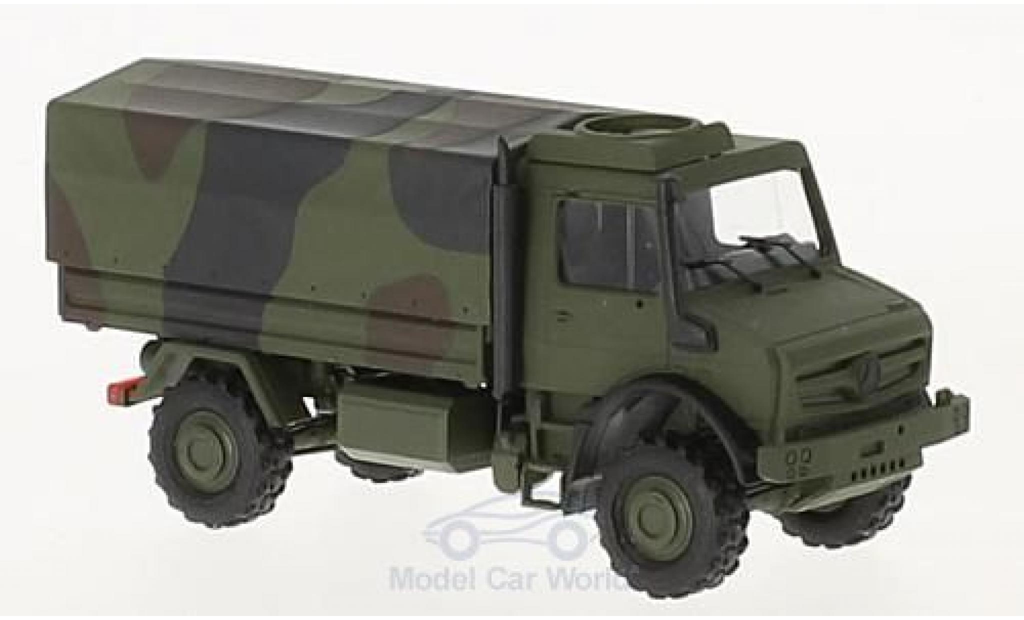 Mercedes Unimog 1/87 Busch U5023 2014 Militär in Tarnfarbe modellino in miniatura