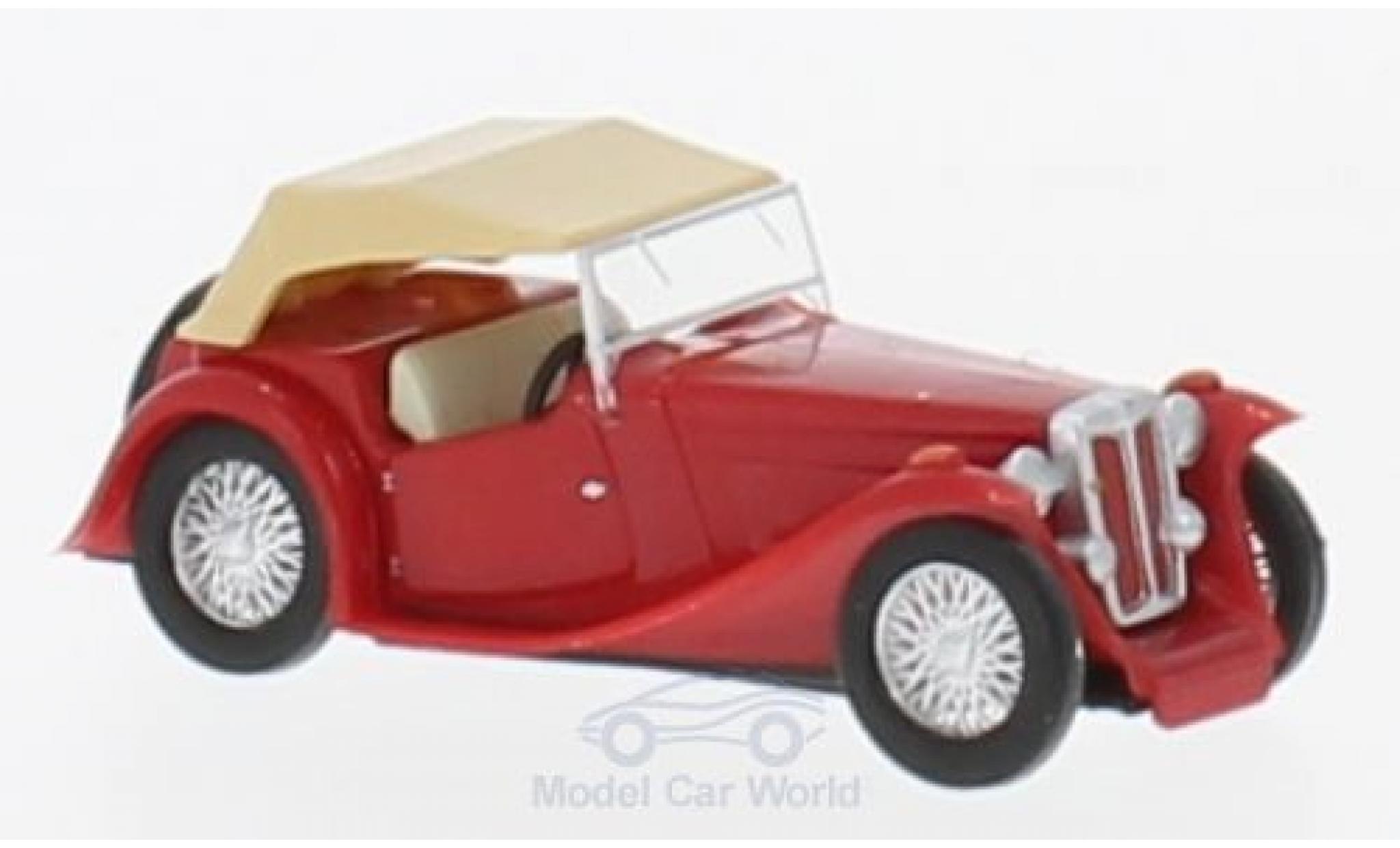 MG Midget 1/87 Busch TC rosso 1945 modellino in miniatura